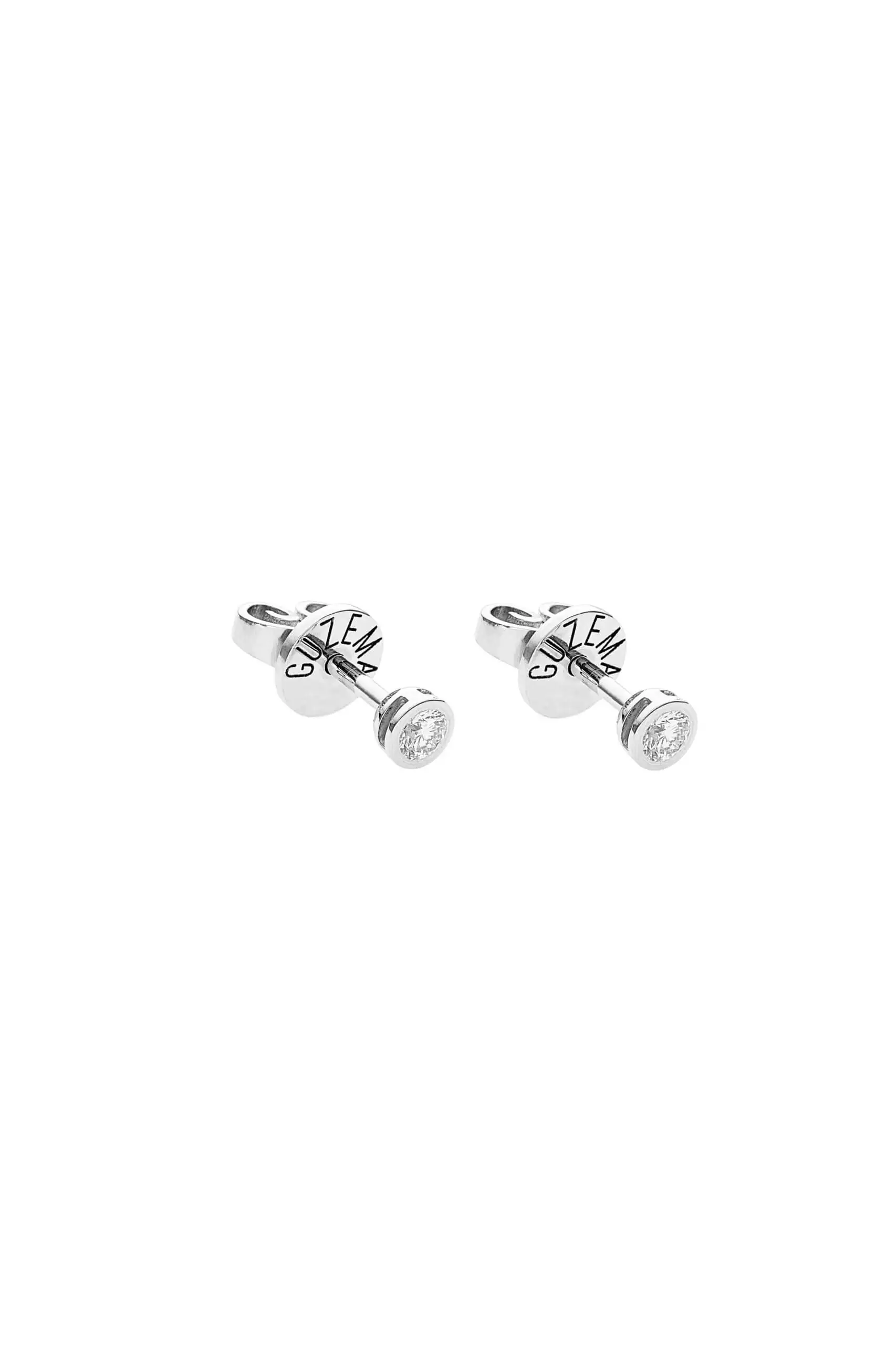 Exclusive Mid Diamond Earrings, white gold available on Guzema