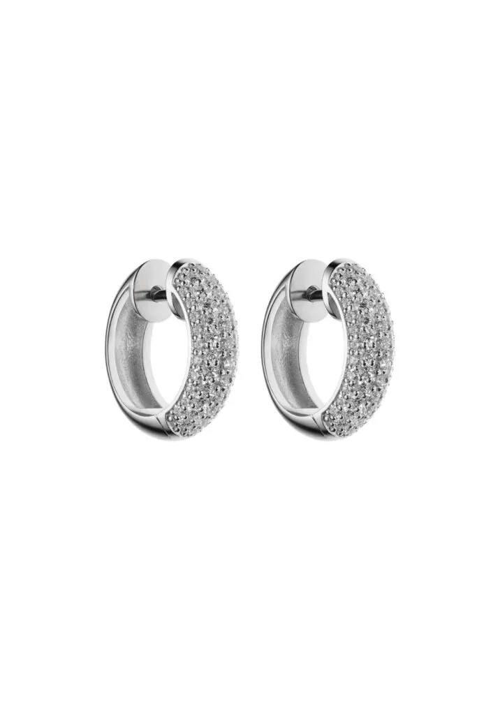 Diamond Bold Hug Hoops