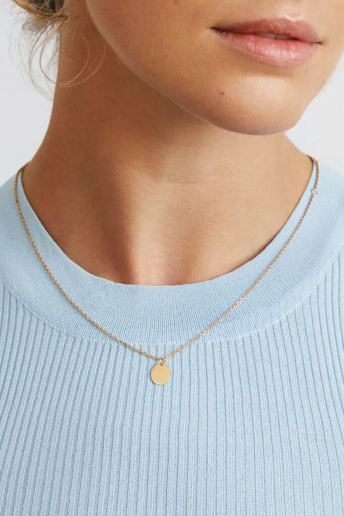 Necklaces Mono Flat Necklace, yellow gold with fast delivery from Guzema