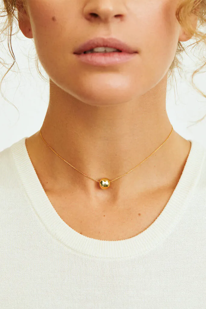 Necklaces Semi-Sphere Necklace, yellow gold with fast delivery from Guzema