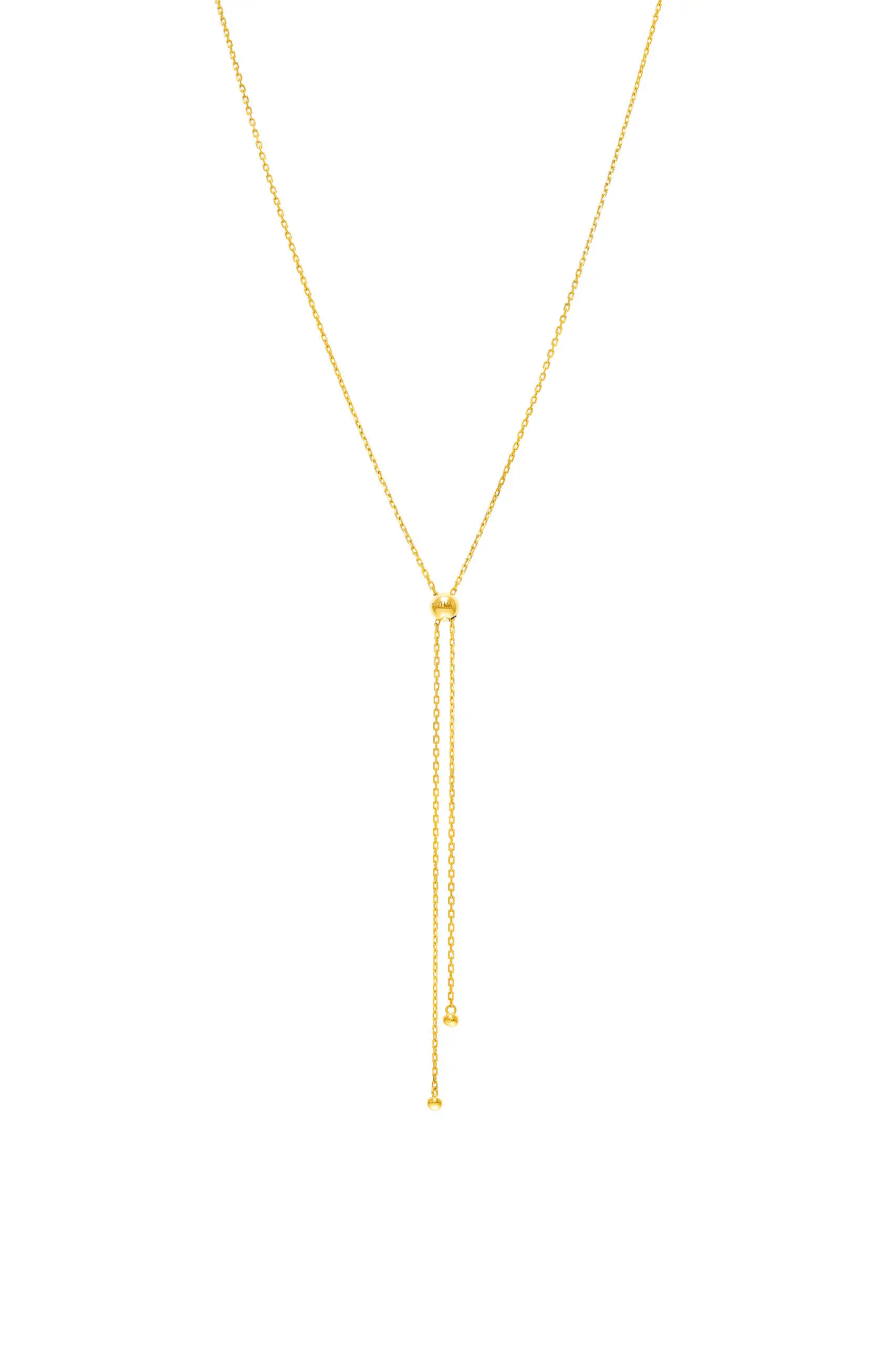 Exclusive Necklaces Orbs Tie Necklace, yellow gold from Guzema