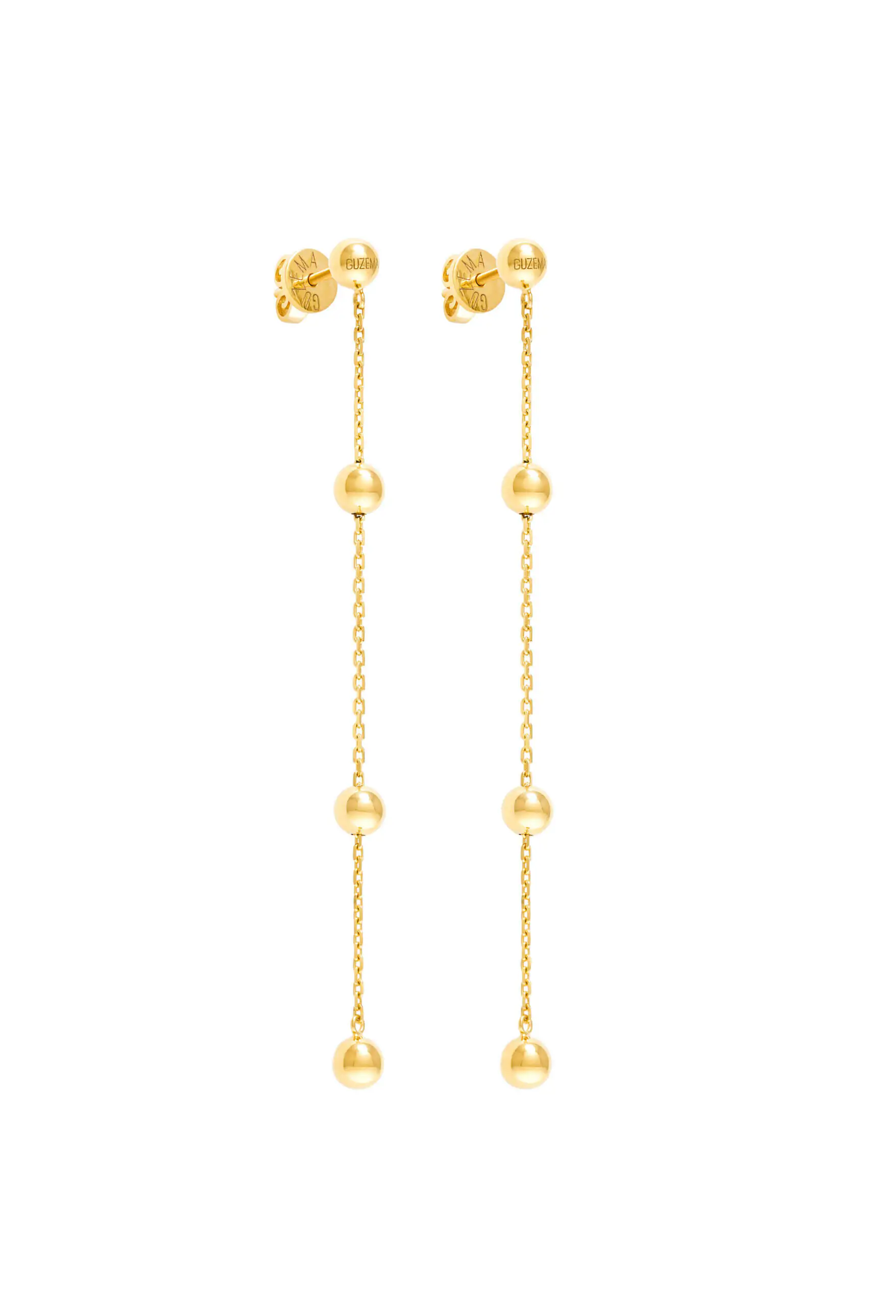 Earrings Tetra Chain Transformer Earrings, yellow gold for a unique and sophisticated look