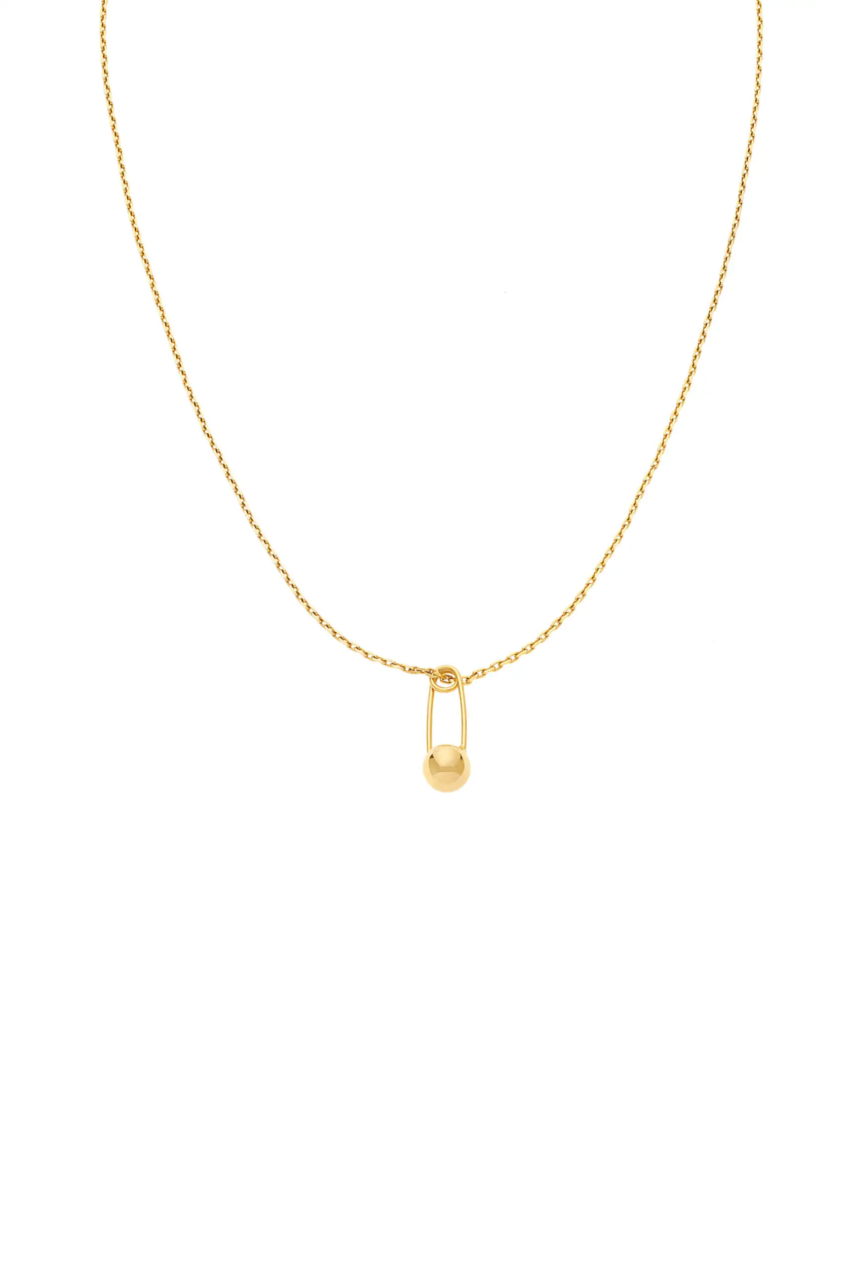 Necklaces Pin Necklace, yellow gold with fast delivery from Guzema