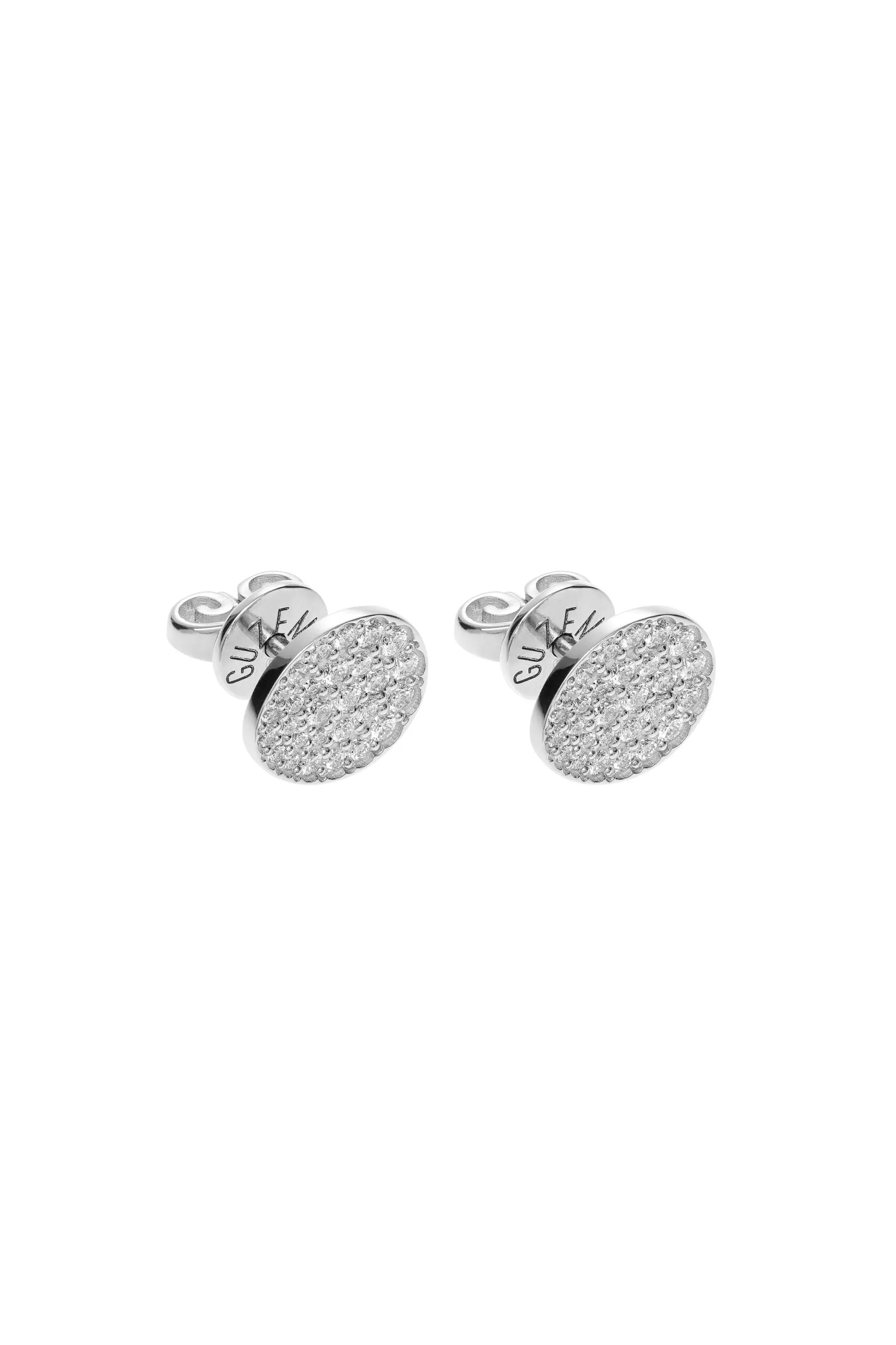 Earrings Flats Earrings, diamonds, white gold with timeless design by Guzema