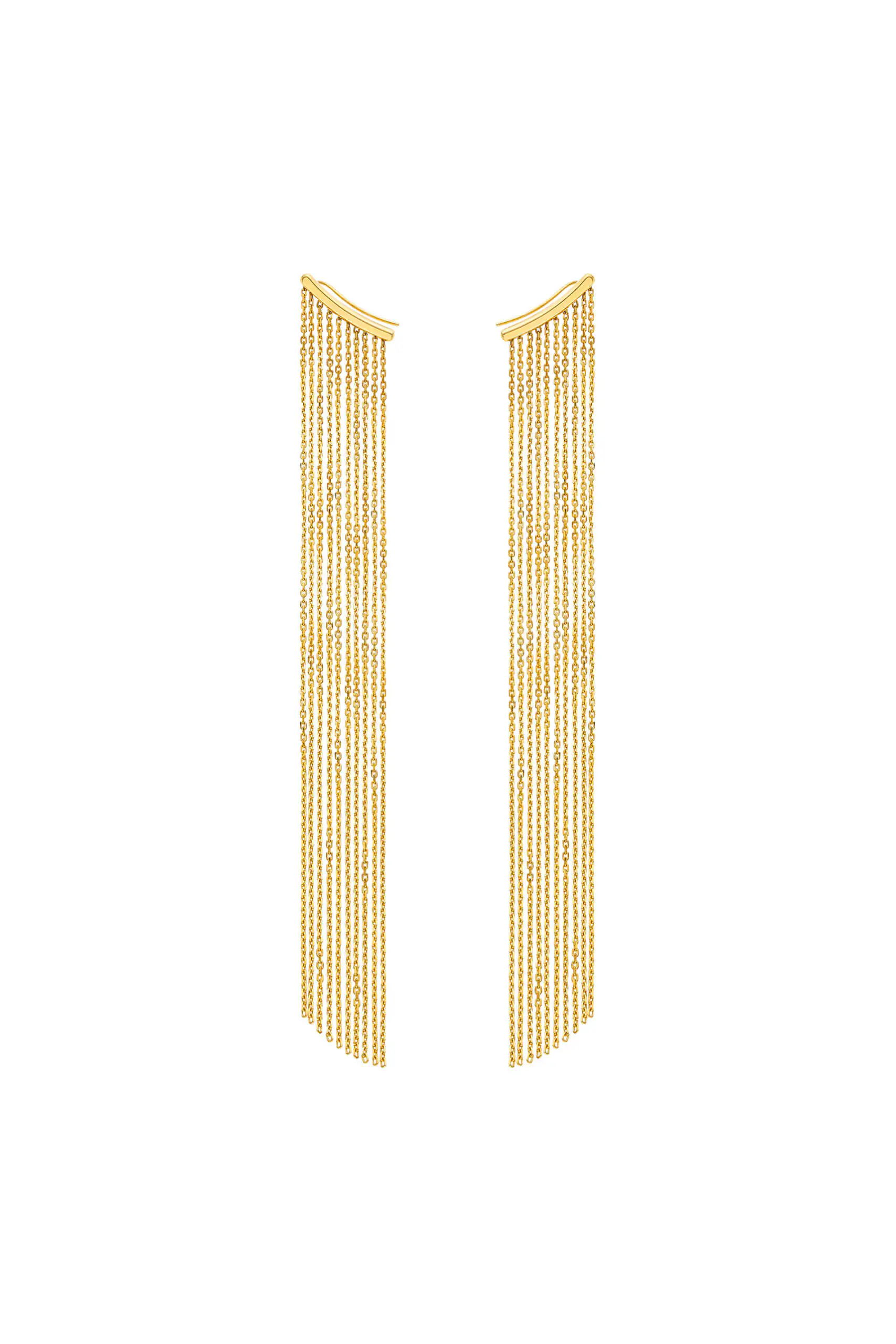 Earrings Chainfall Earrings, yellow gold for stylish and elegant looks