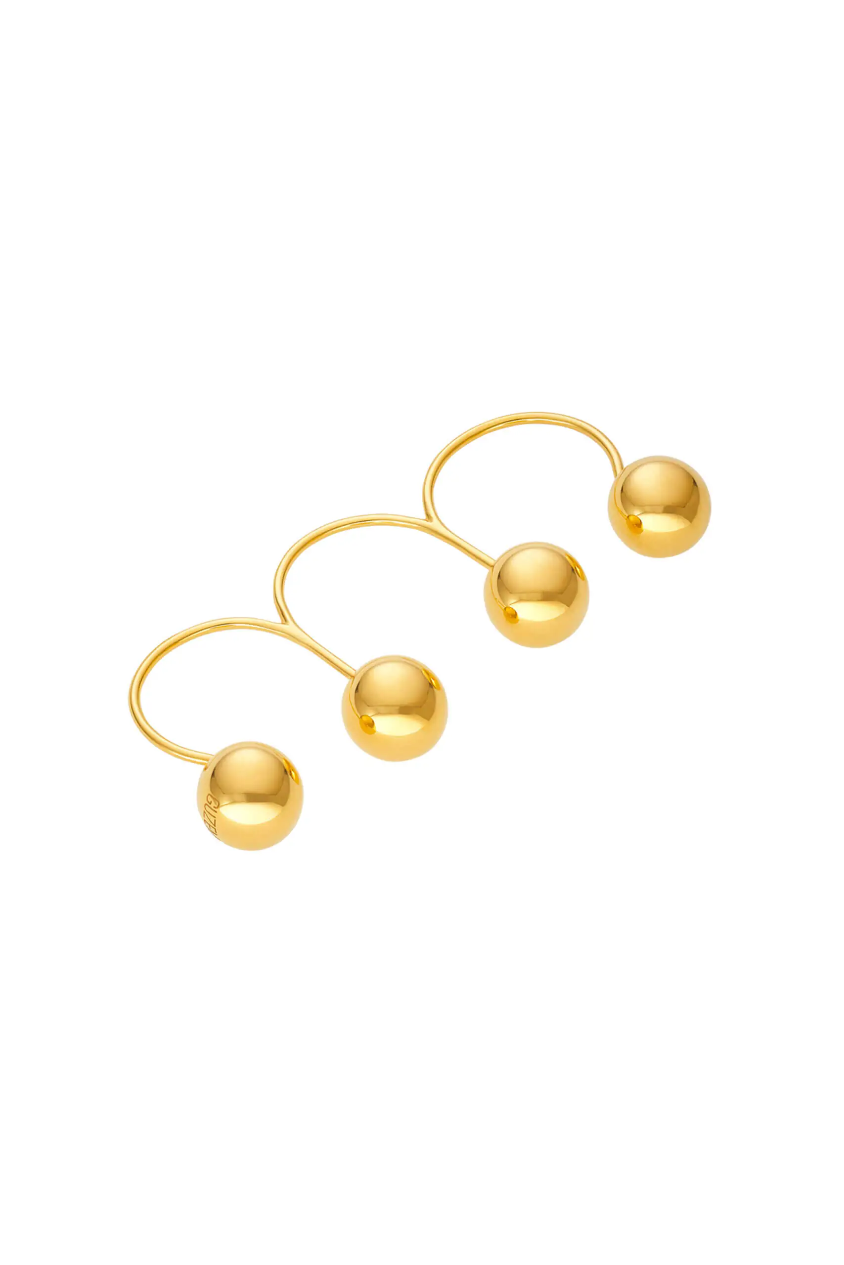 Rings Tetra Orb Ring, yellow gold with luxury craftsmanship from Guzema