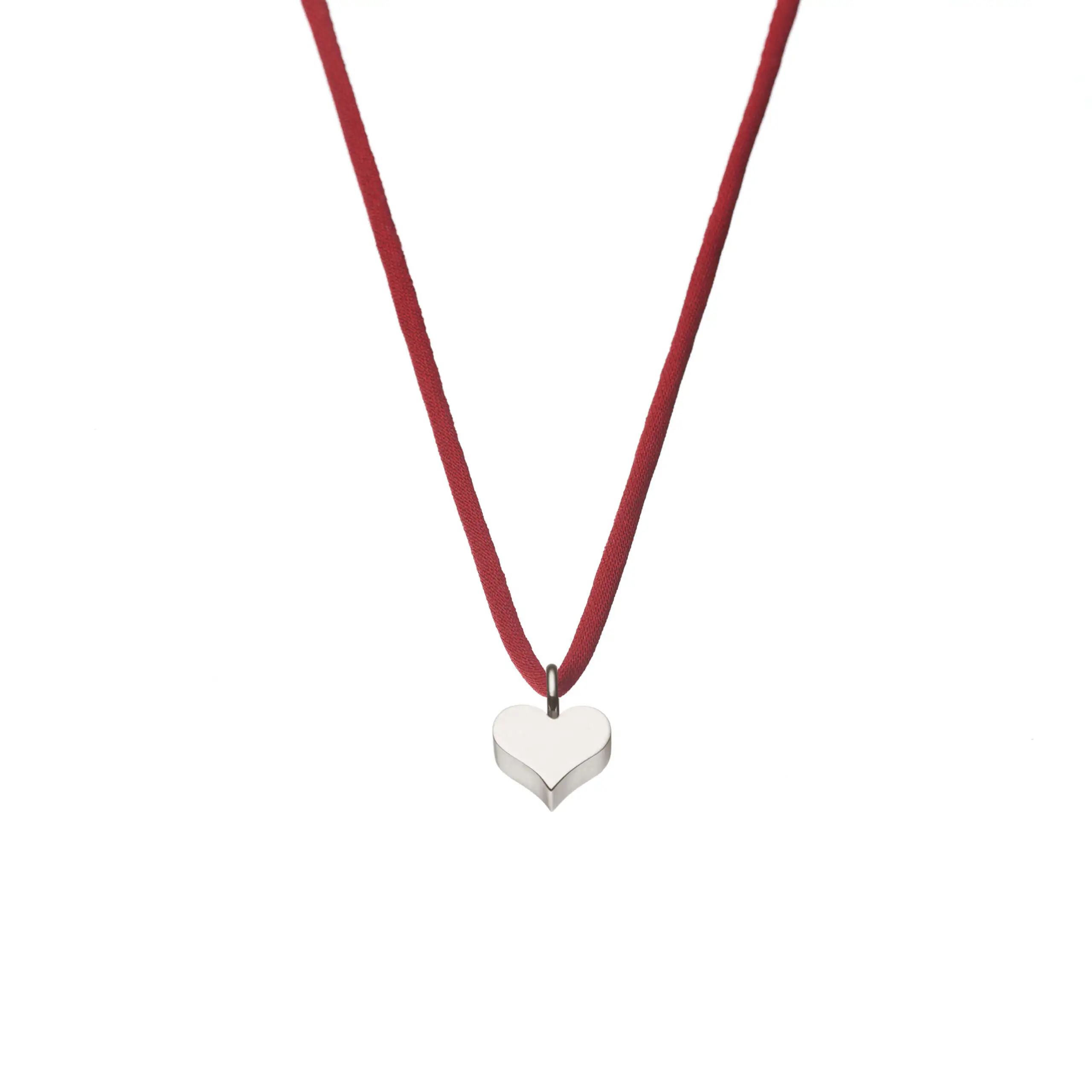 Exclusive Necklaces Puffed Heart Pendant, white gold from Guzema