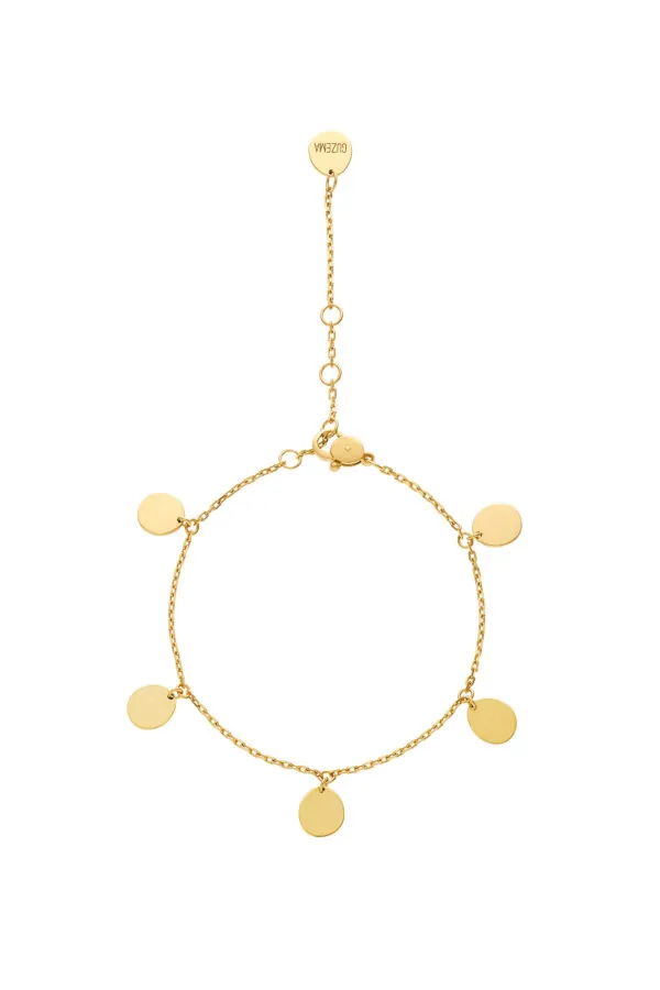 Bracelets Flat Quintet Bracelet, yellow gold for everyday elegance