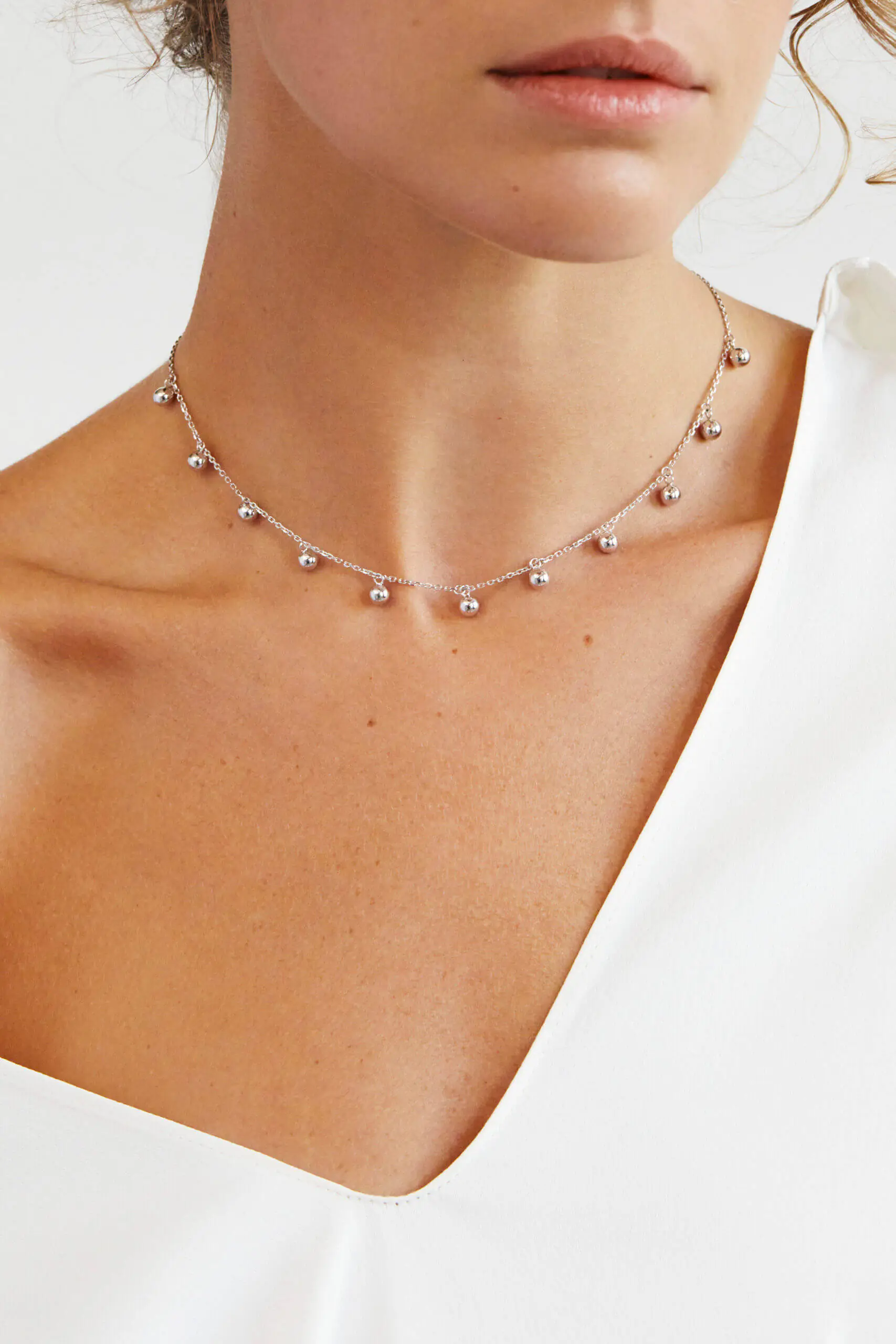 Exclusive Necklaces Multi Orbs Necklace, white gold from Guzema