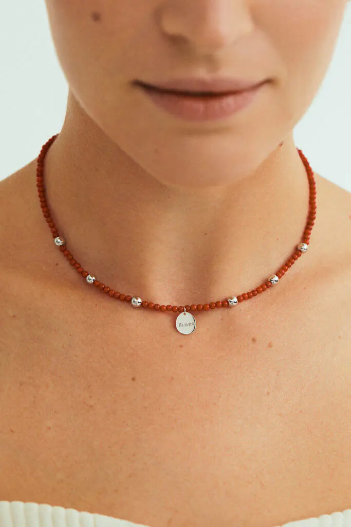 Exclusive Necklaces Freedom Coral Necklace, white gold from Guzema