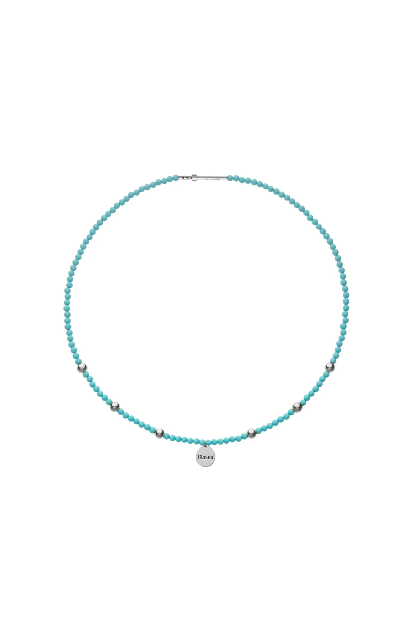 Exclusive Necklaces Freedom Turquoise Necklace, white gold from Guzema