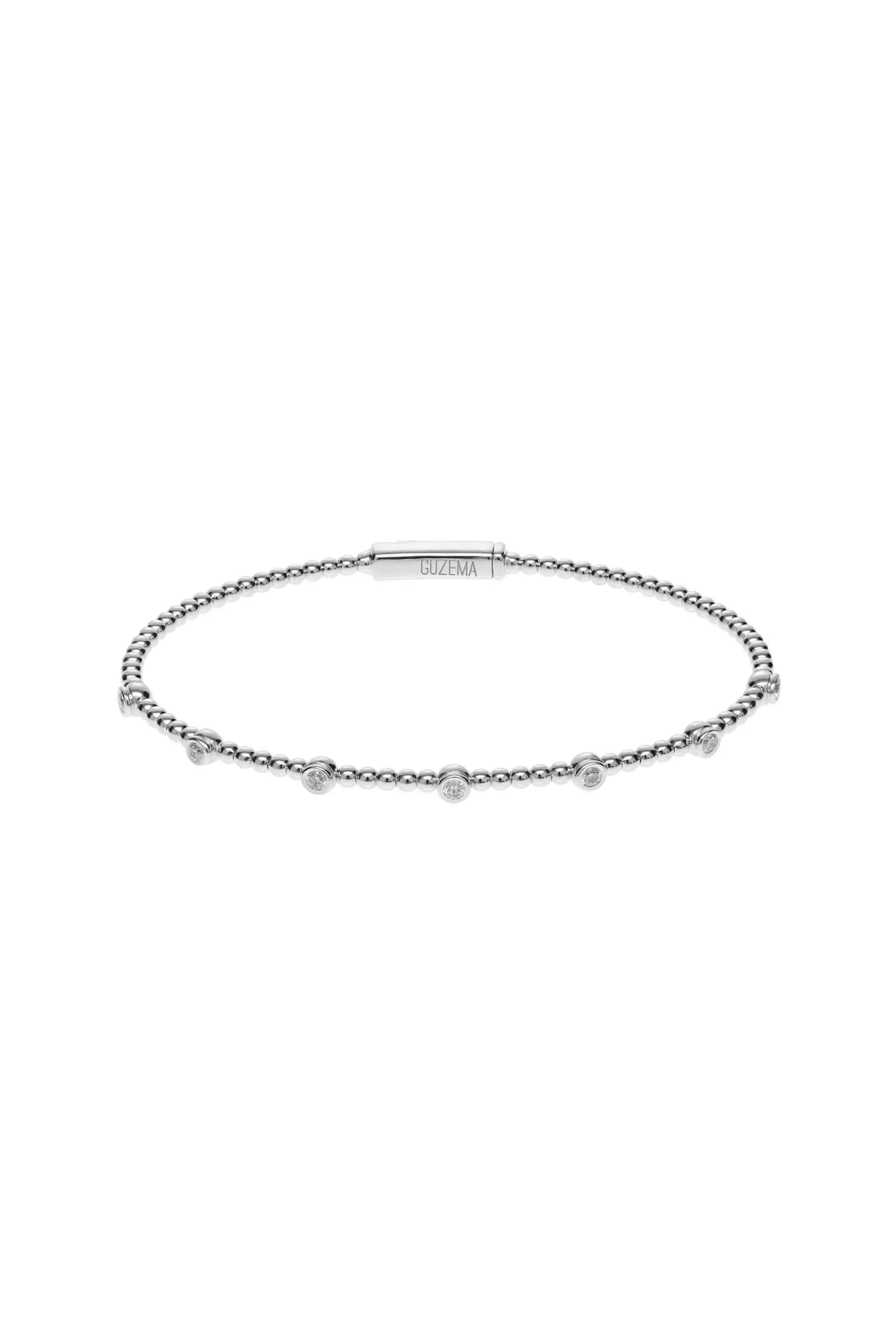 Unisex Brooches Multi Diamonds Bracelet, white gold with sophisticated style