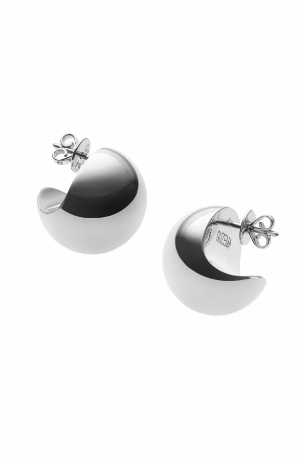 Earrings Bold Orbs Earrings, white gold for a unique and sophisticated look