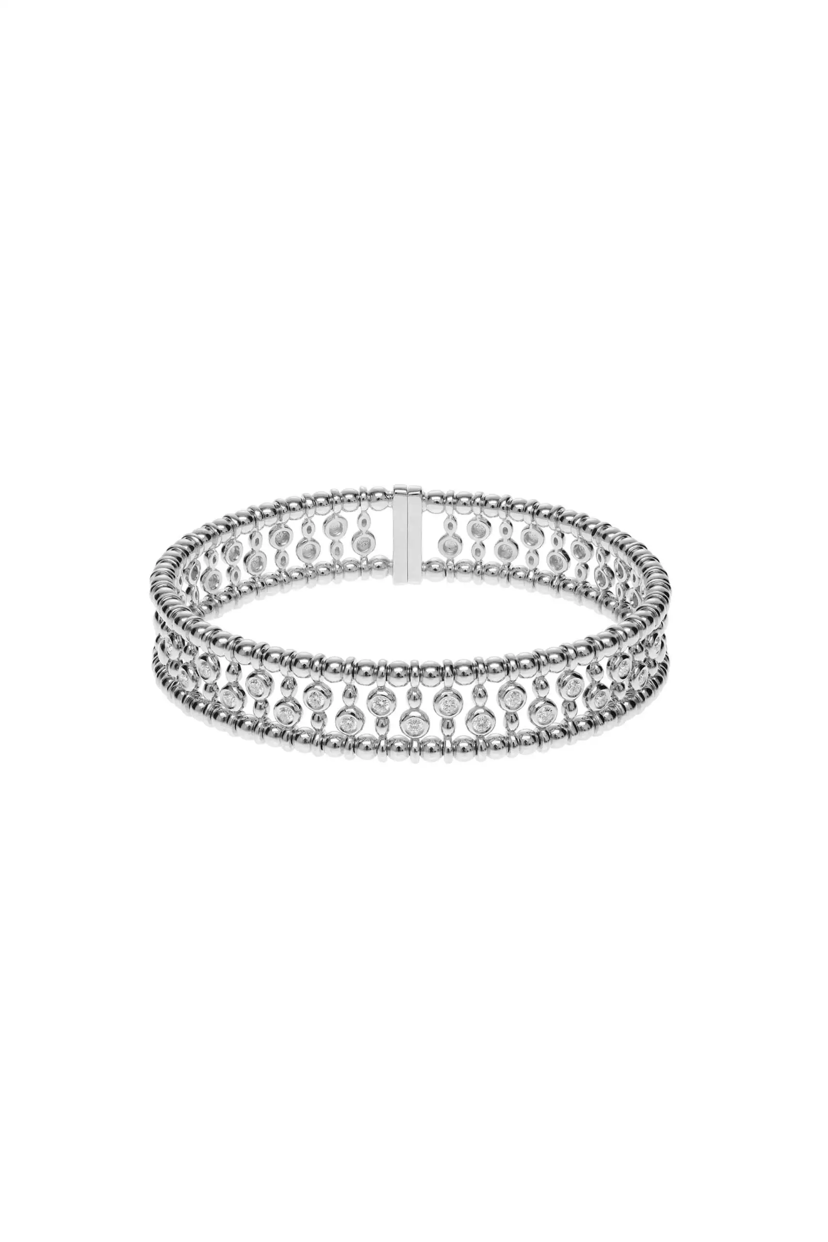 Bracelets Bold Diamond-Set Bracelet, white gold with high-end craftsmanship from Guzema