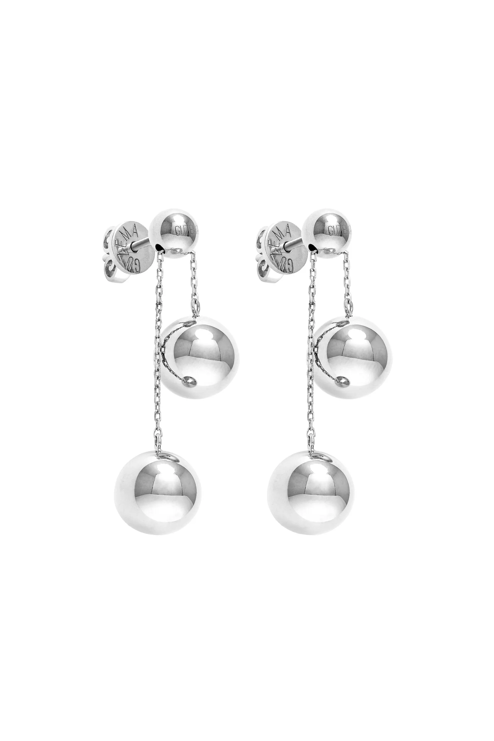 Earrings Orbs Transformer Earrings, white gold for stylish and elegant looks