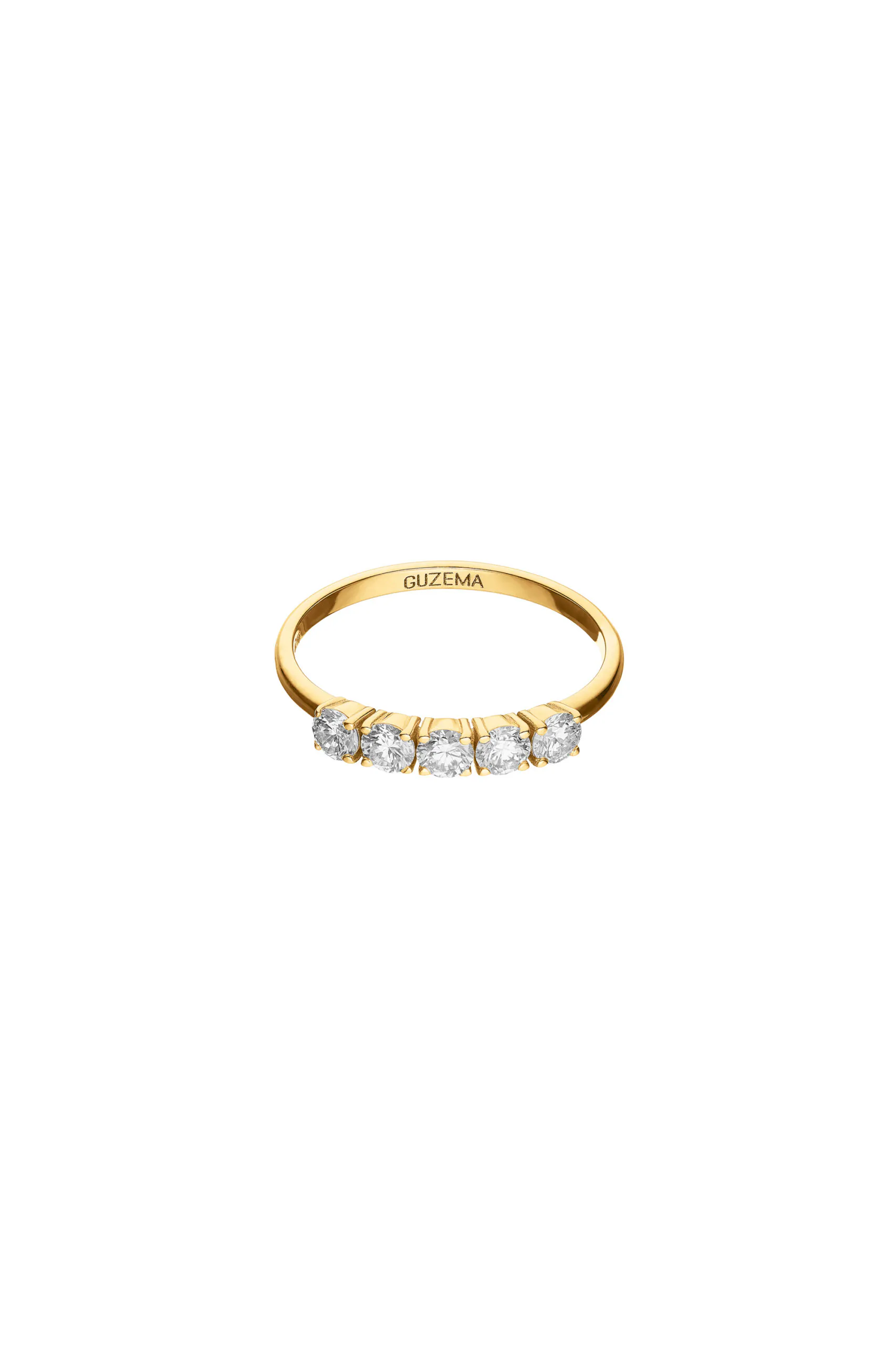 Rings Quintet Diamonds Ring, yellow gold with modern design available now