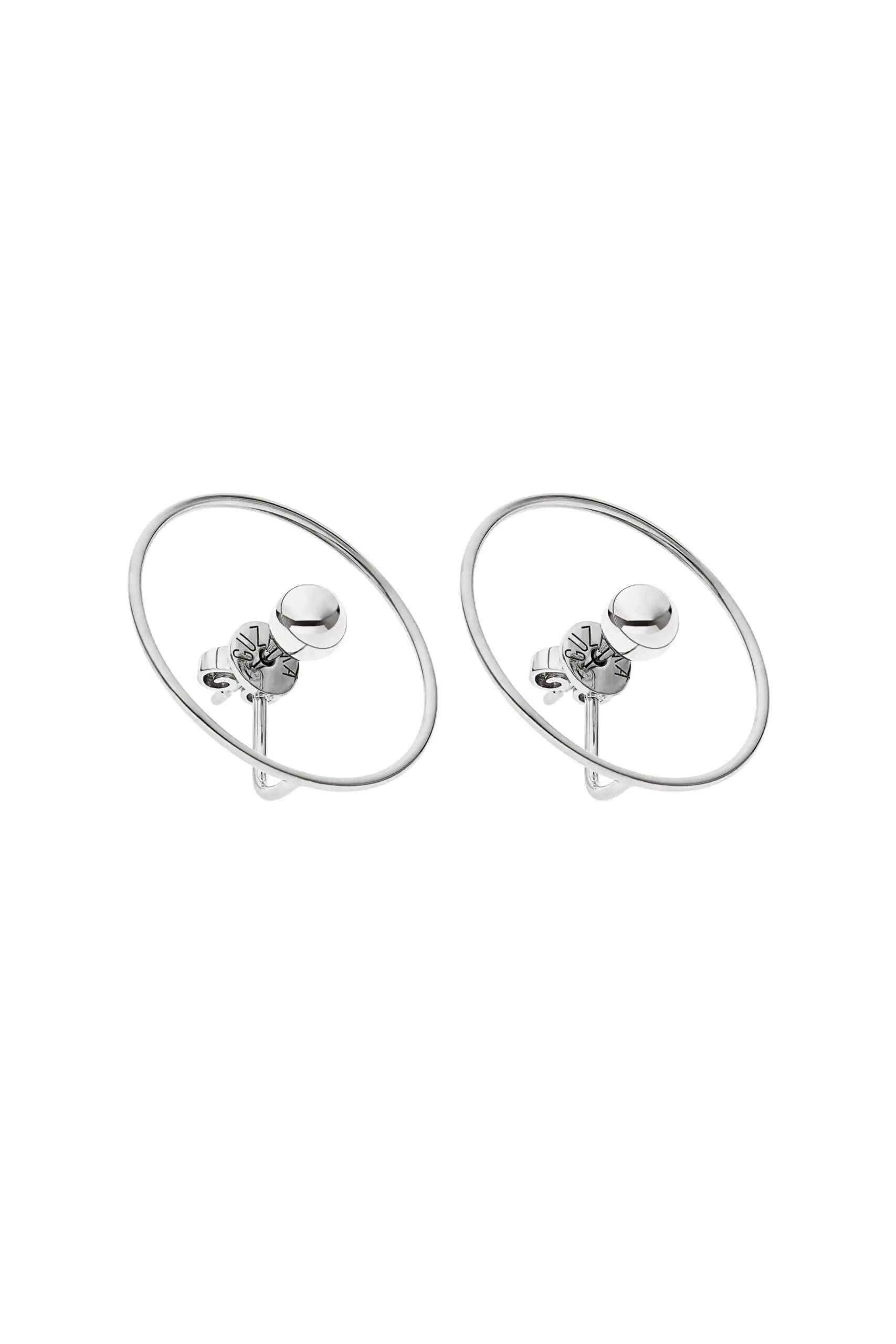 Earrings Planet Earrings, white gold with timeless design by Guzema