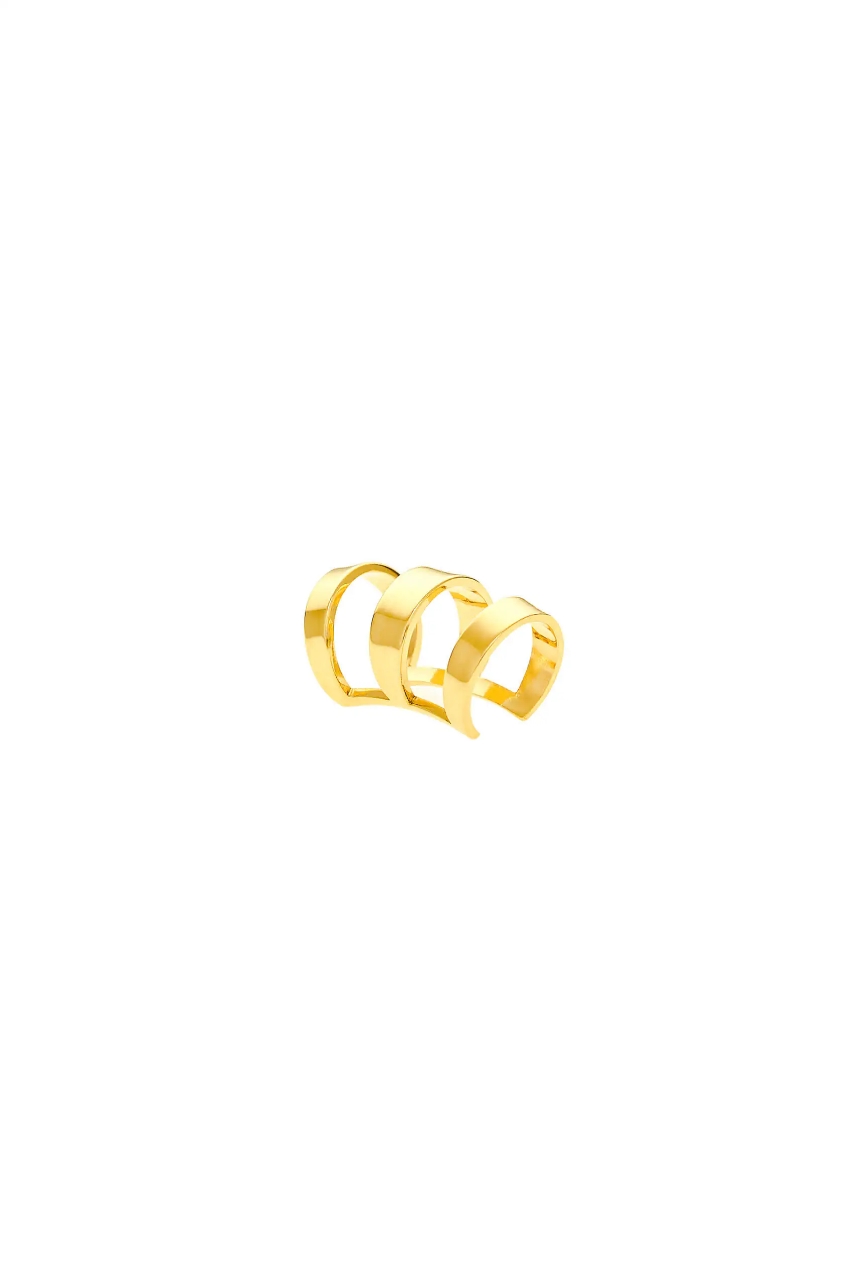 Cuffs Trio Ear Cuff, yellow gold with modern design and fast delivery