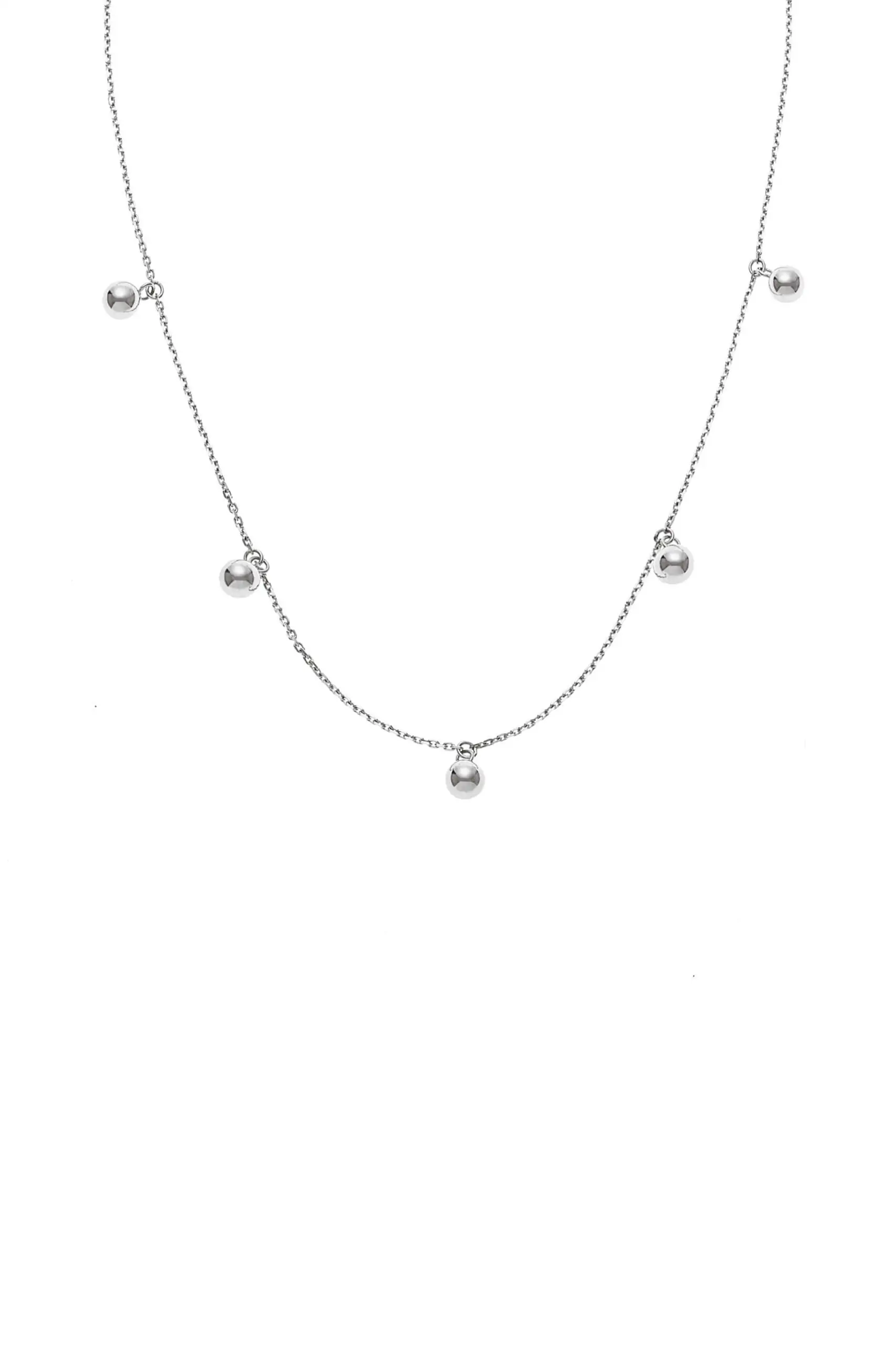 Necklaces Quintet Orb Necklace, white gold with fast delivery from Guzema