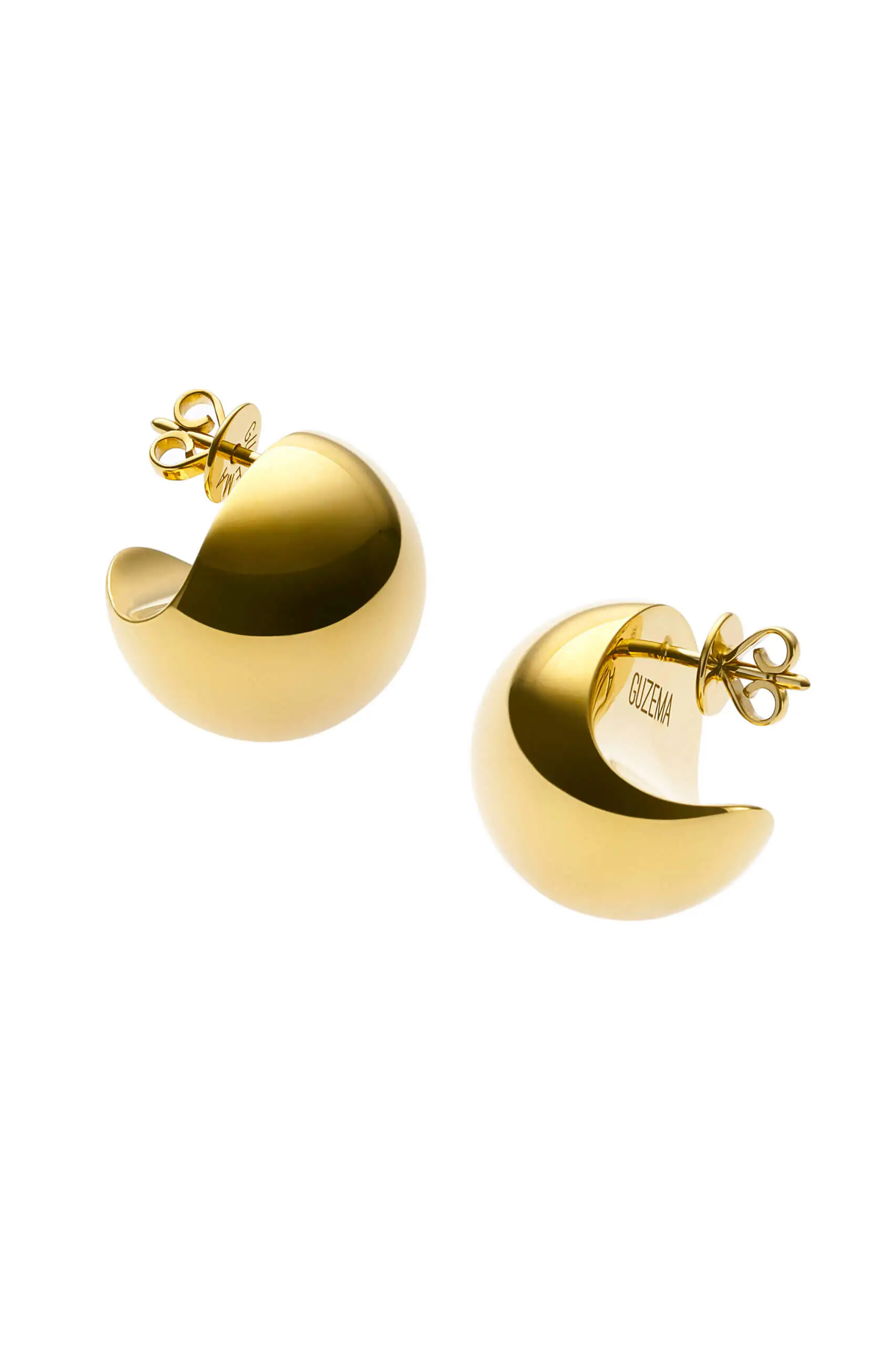 Earrings Bold Sphere Earrings, yellow gold for a unique and sophisticated look