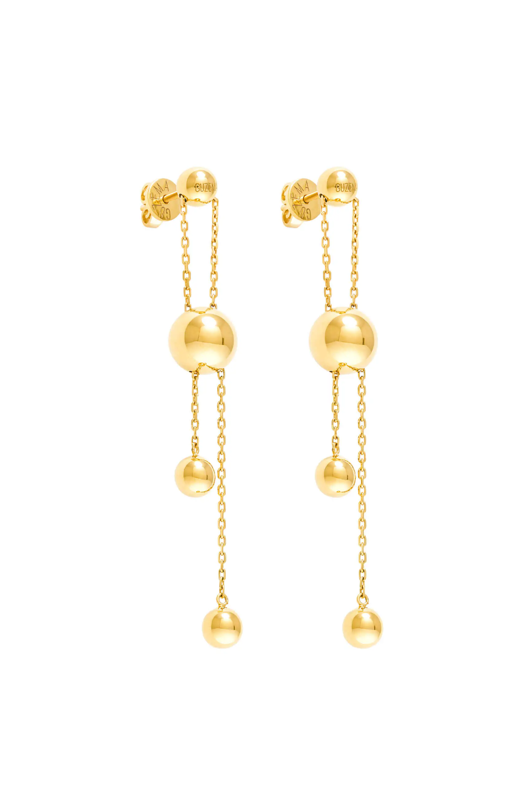 Earrings Multi Orbs Earrings, yellow gold for a unique and sophisticated look