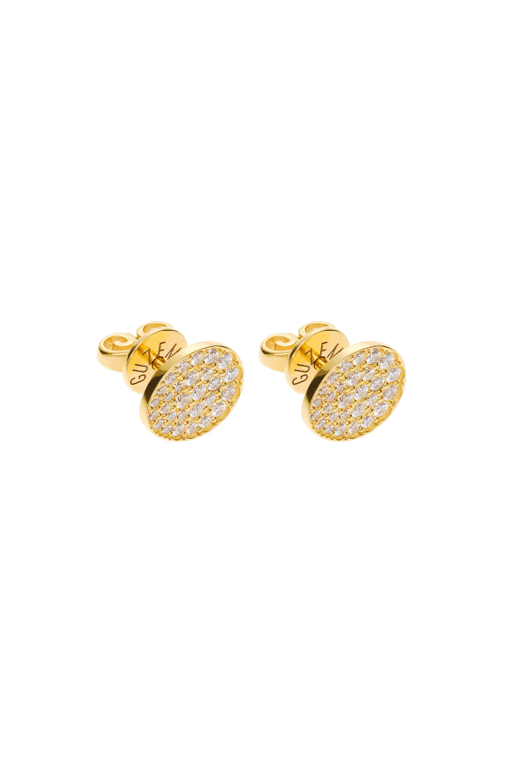 Sophisticated Flats Earrings, diamonds, yellow gold for any style