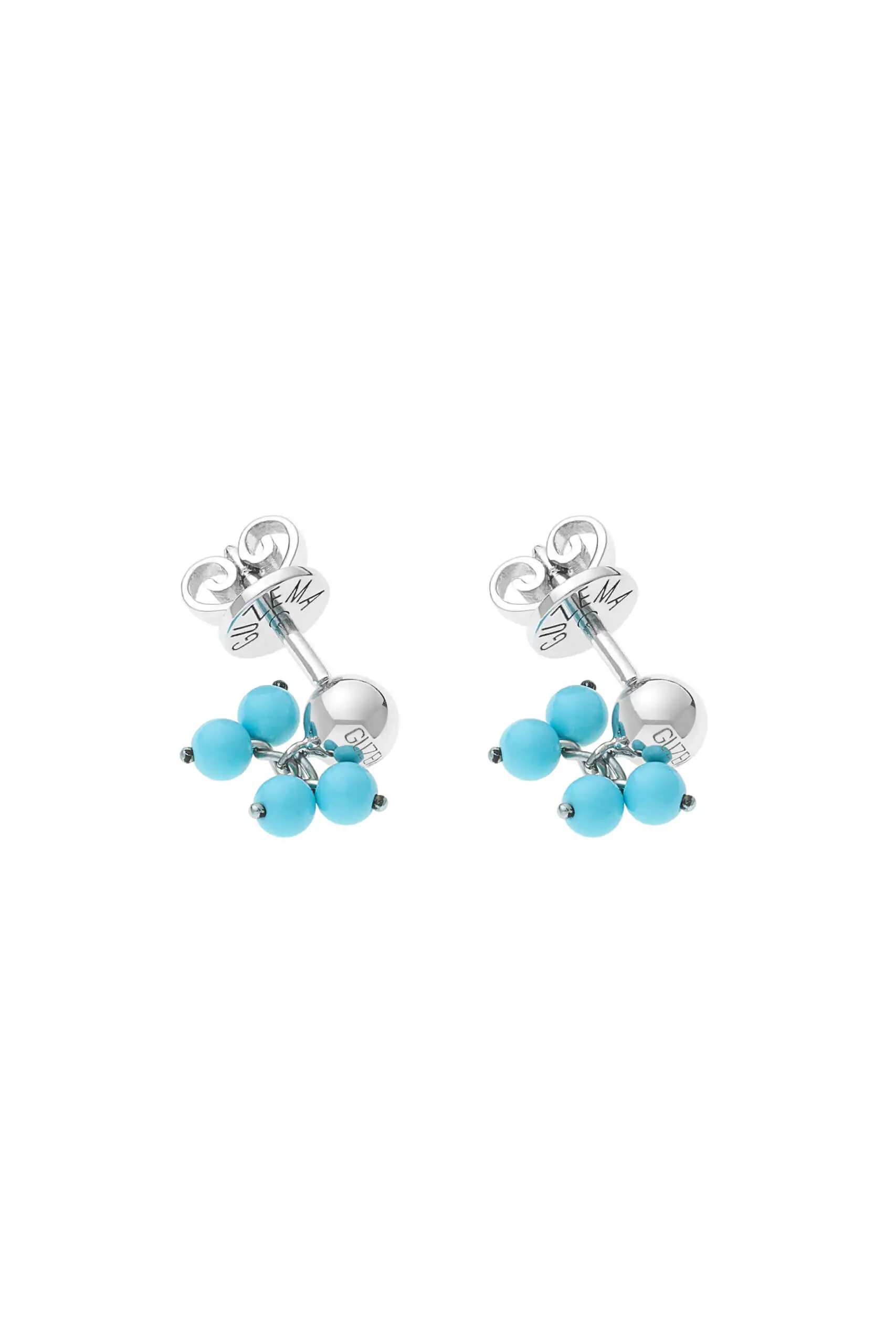 Earrings Blue Turquoise Earrings, white gold for stylish and elegant looks