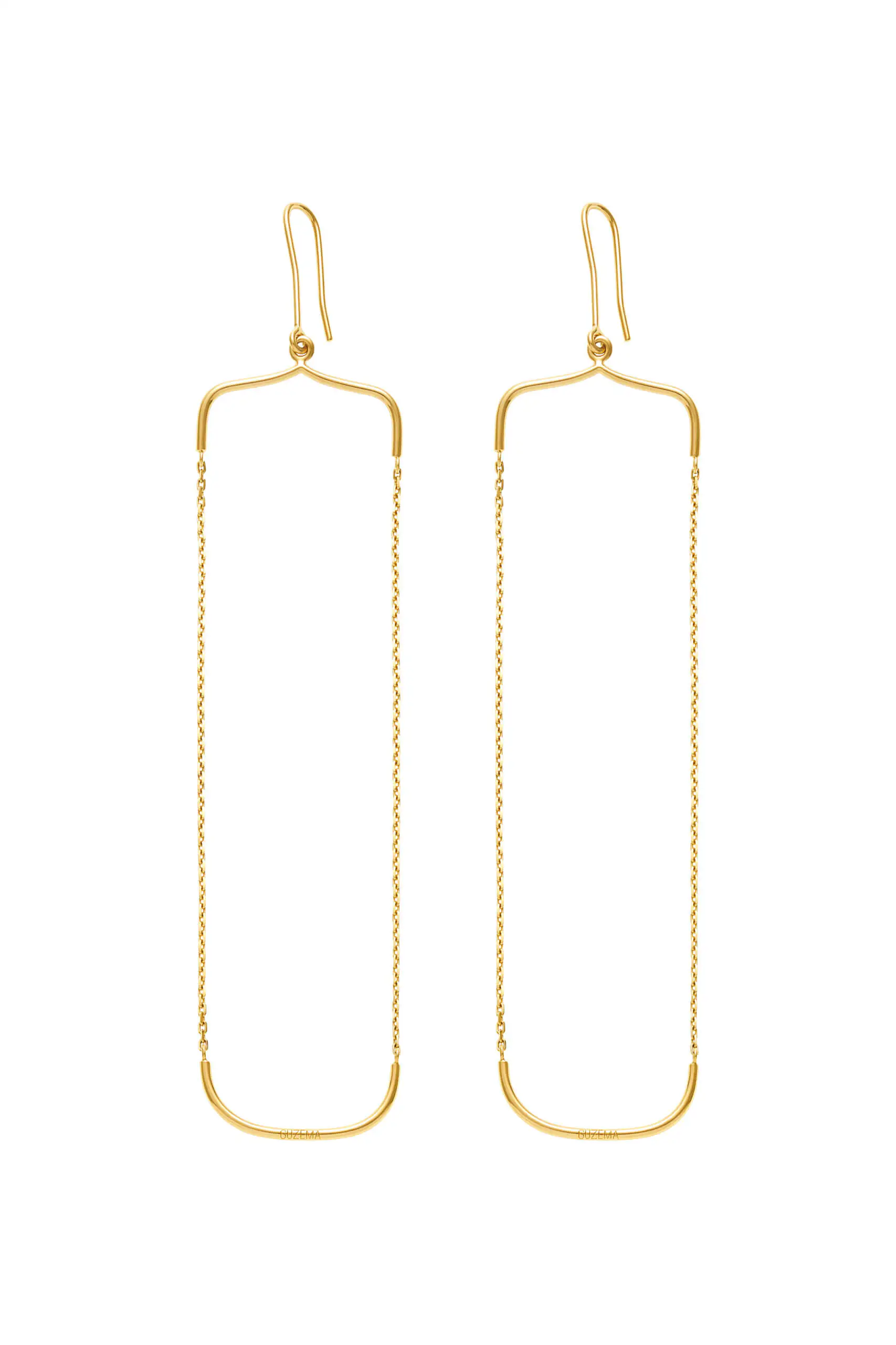 Earrings Hanger earrings, yellow gold for a unique and sophisticated look