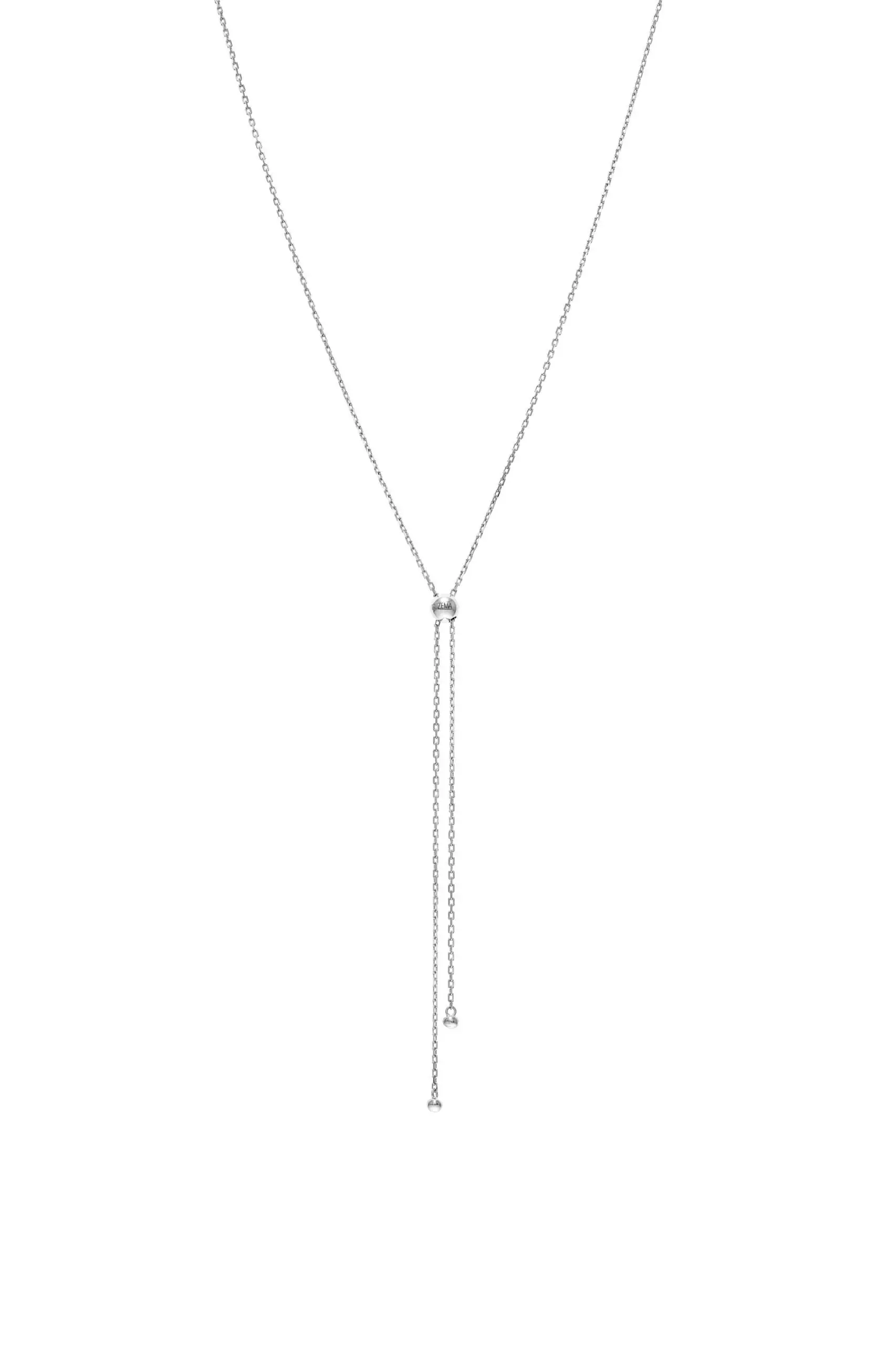 Necklaces Orbs Tie Necklace, white gold with fast delivery from Guzema