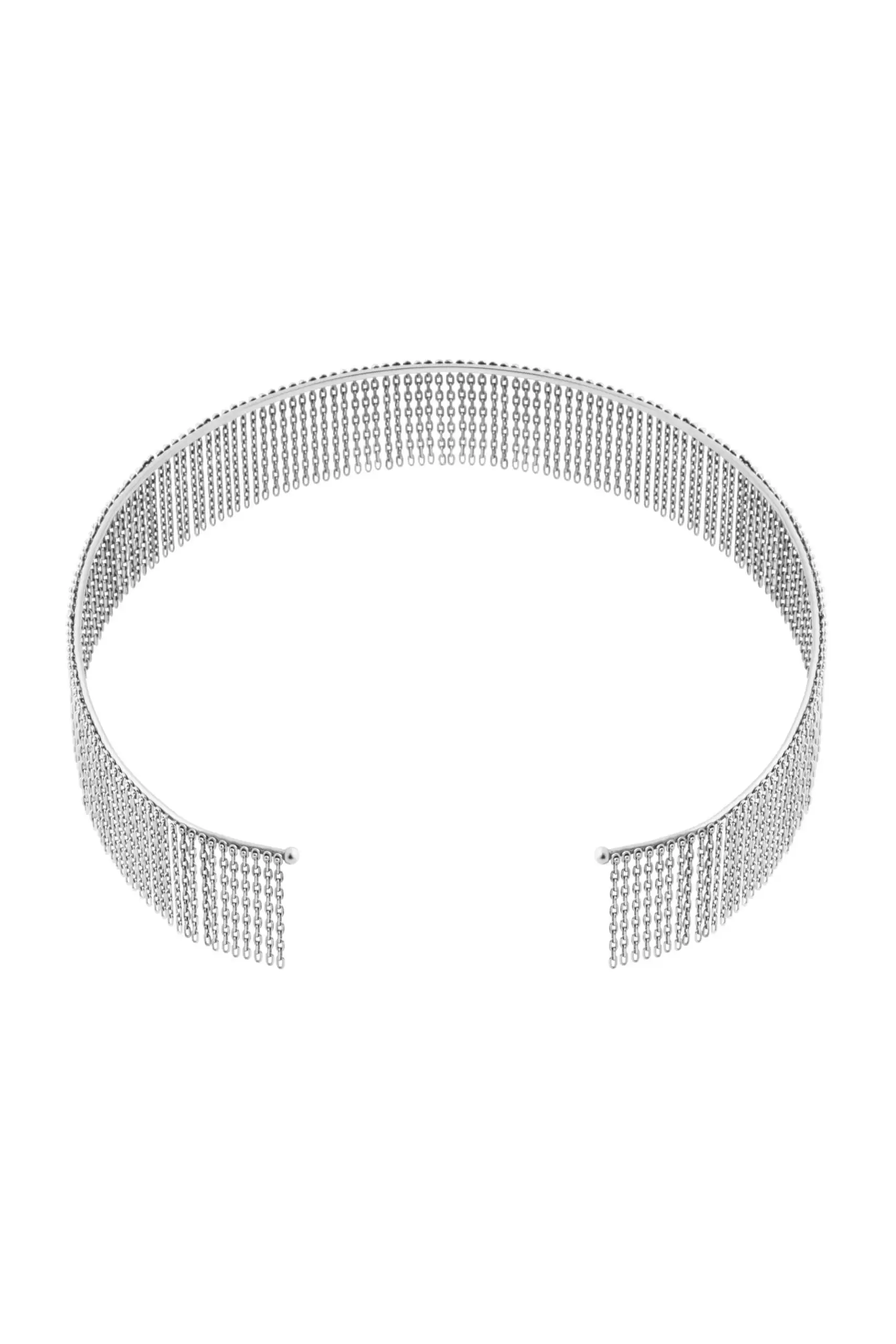 Bold Chainfall Choker, white gold