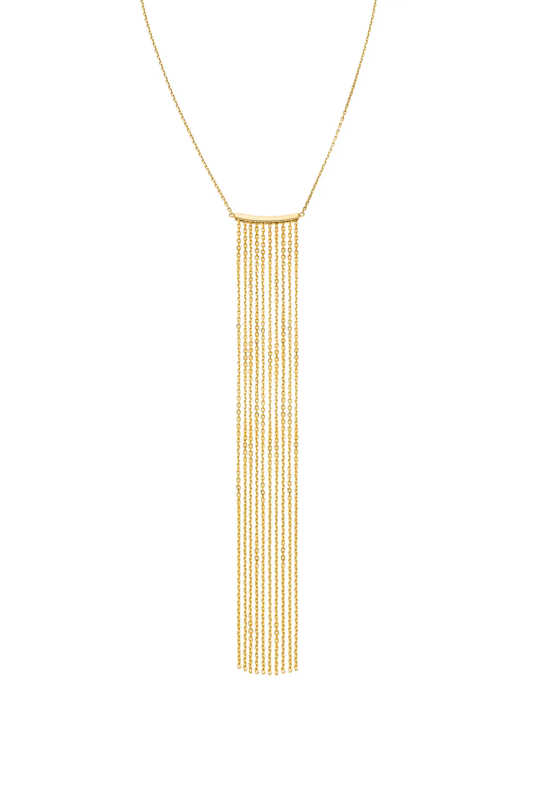 Custom Necklaces Chainfall Necklace, yellow gold for a luxurious style