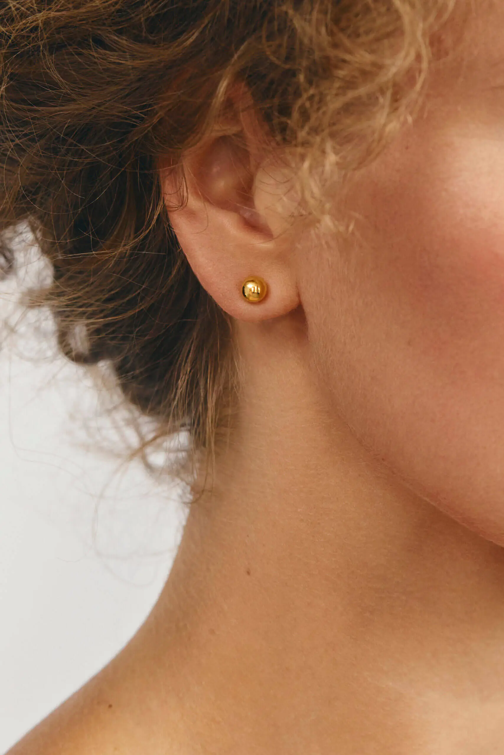 Earrings Mini Orb Earrings, yellow gold for stylish and elegant looks