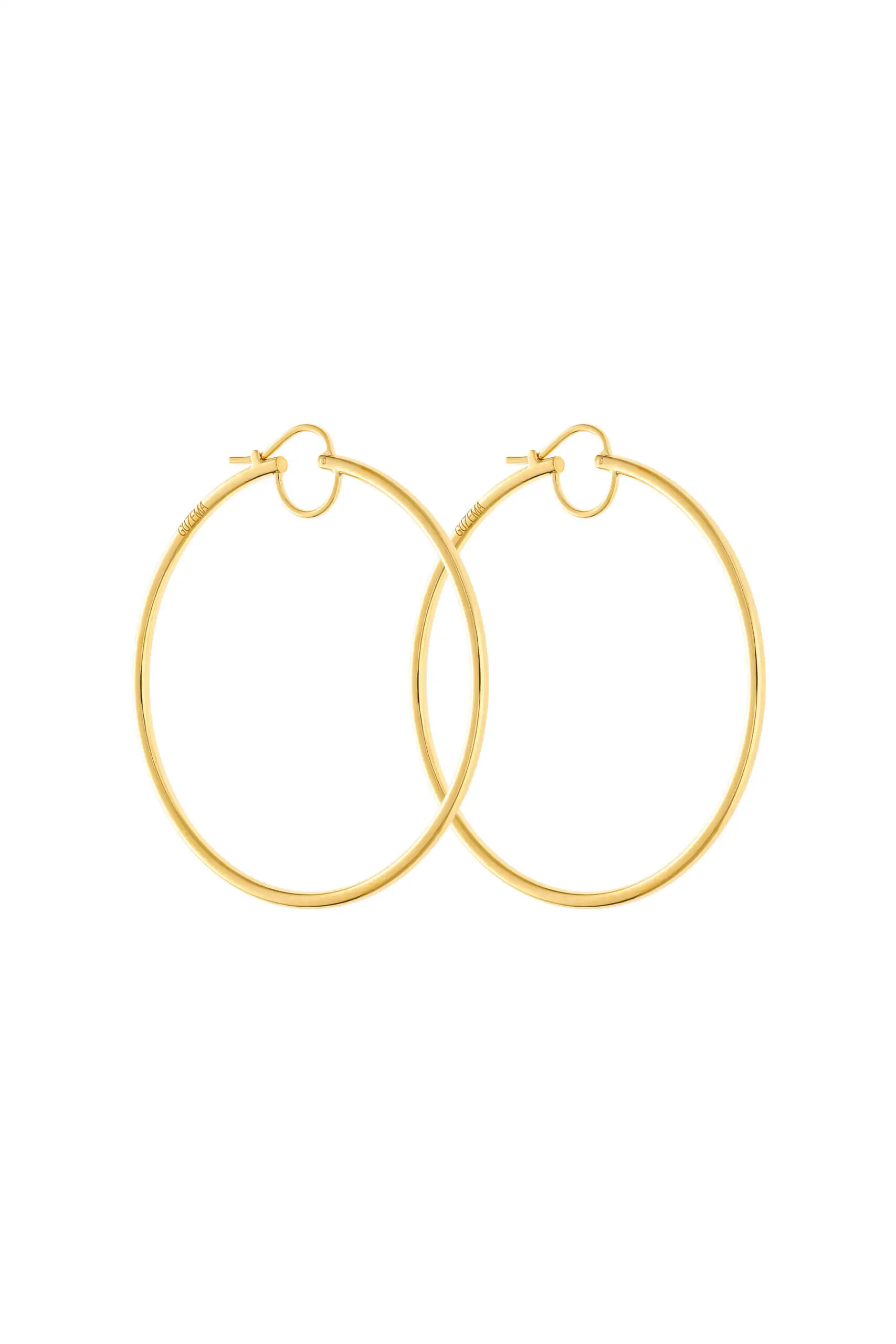 Earrings Mid Hoops Earrings, yellow gold for a unique and sophisticated look