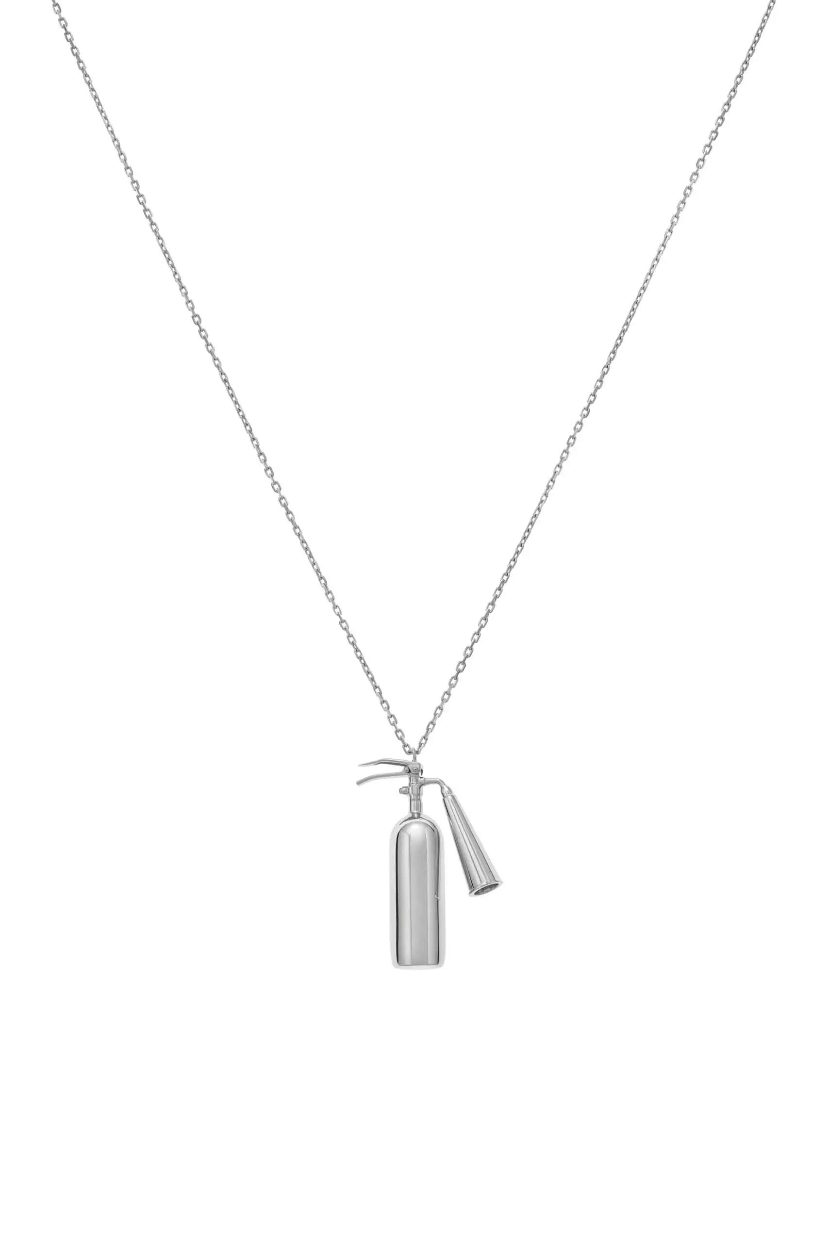 Custom Necklaces Mini Extinguisher Pendant, white gold for a luxurious style