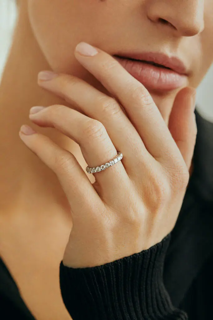 Rings Bold Eternity Ring, diamonds, white gold with luxury craftsmanship from Guzema