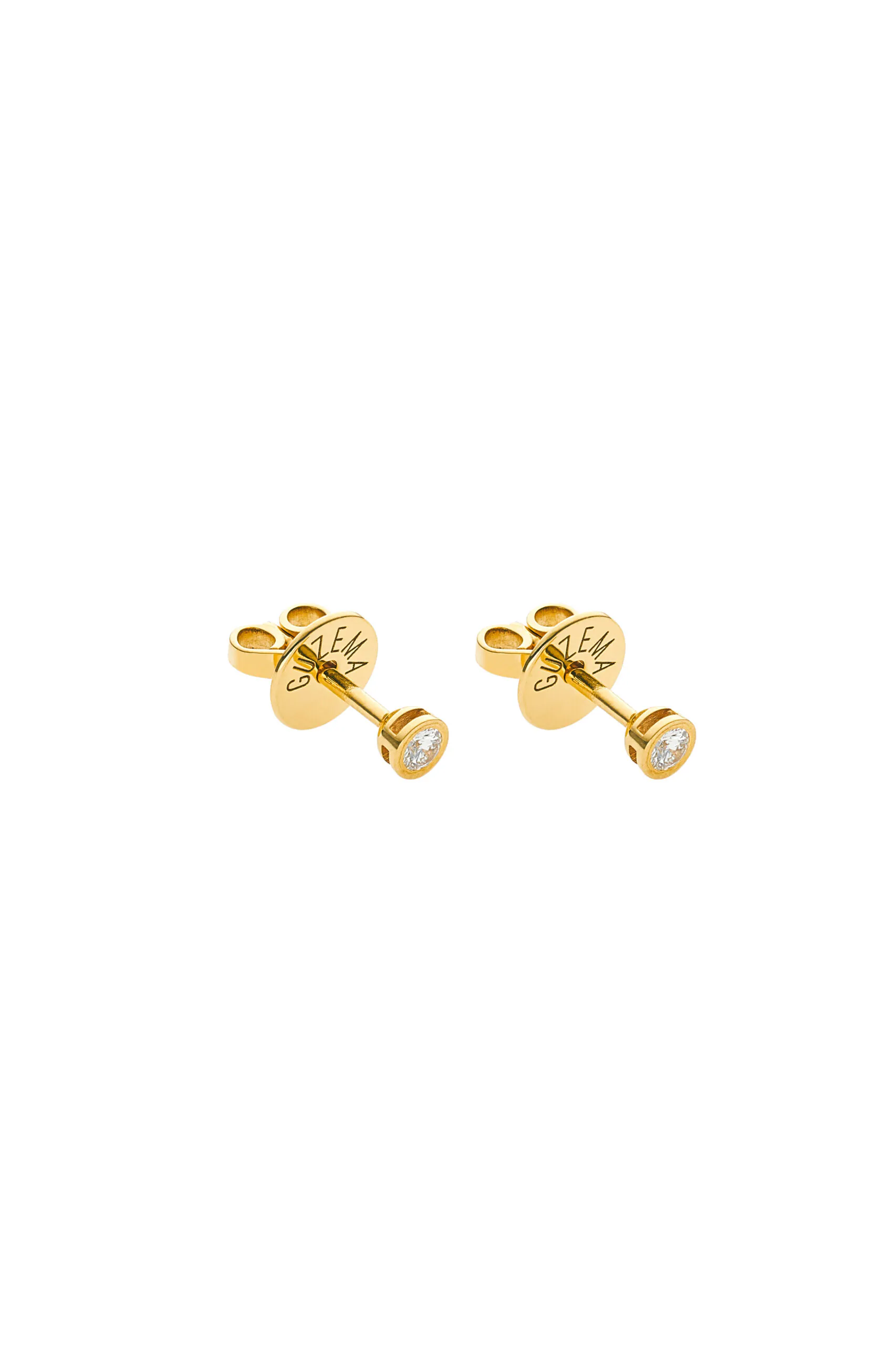 Earrings Mini Diamond Earrings, yellow gold for stylish and elegant looks