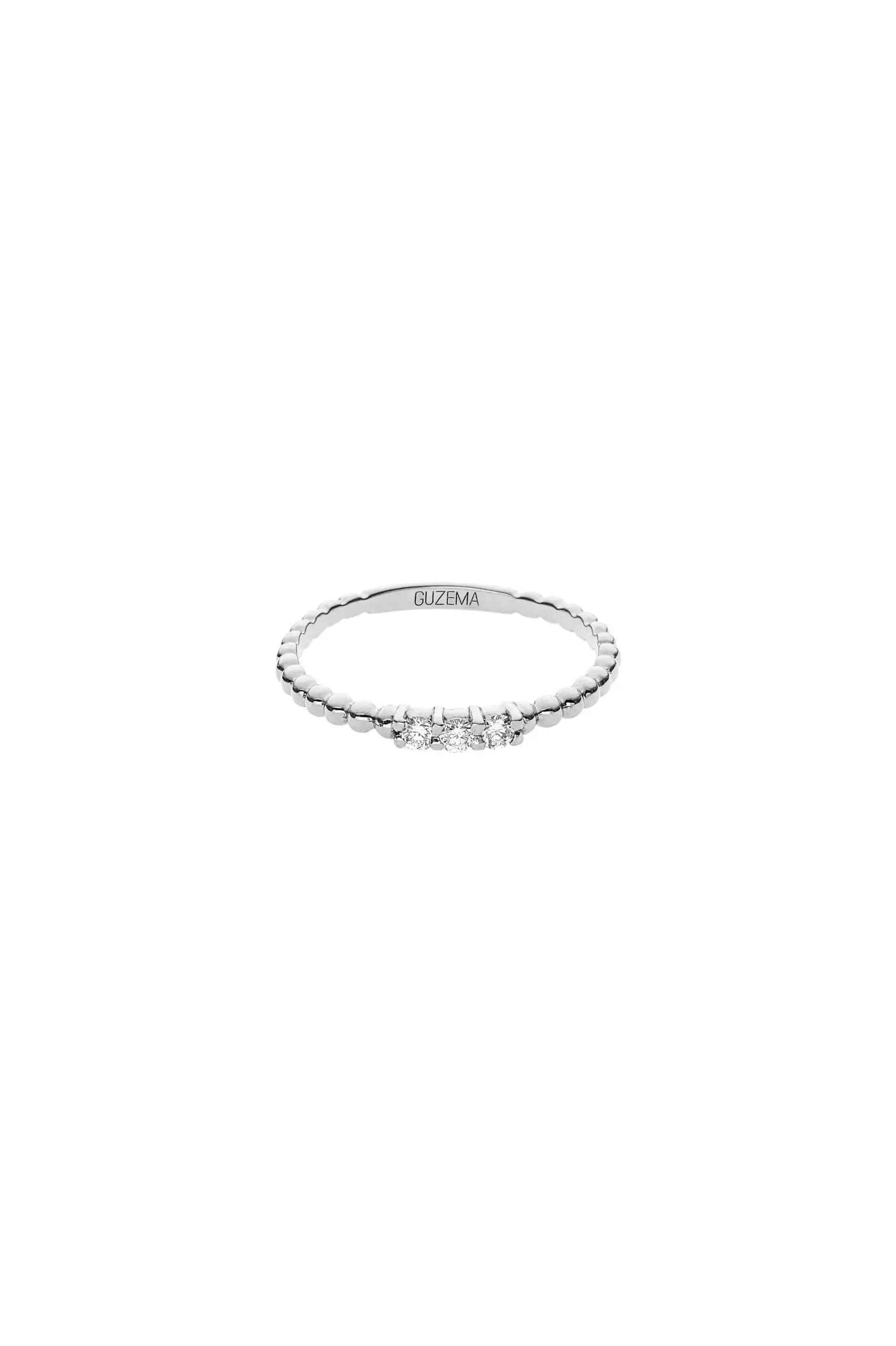 Trio Diamond Orb Ring, white gold