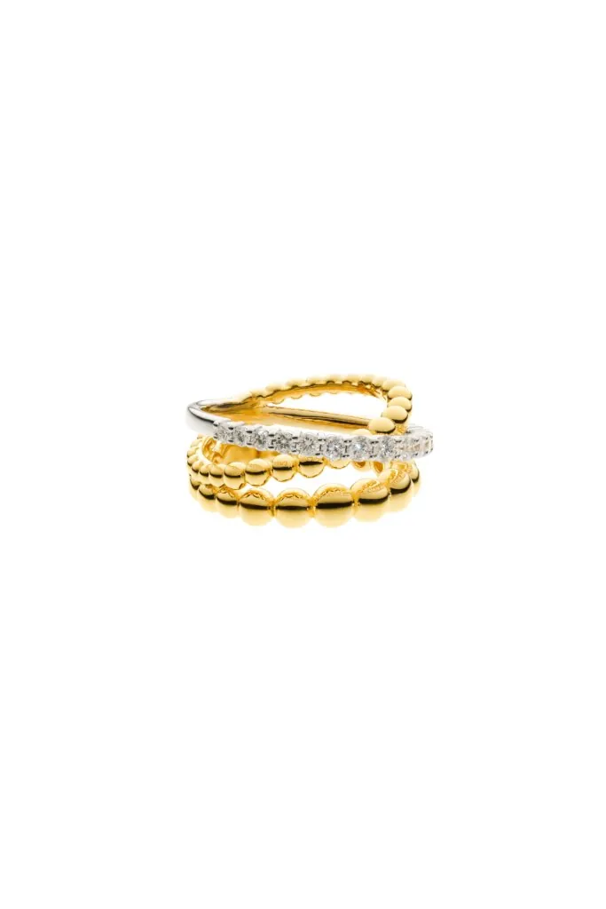 Diagonal Diamond Ring