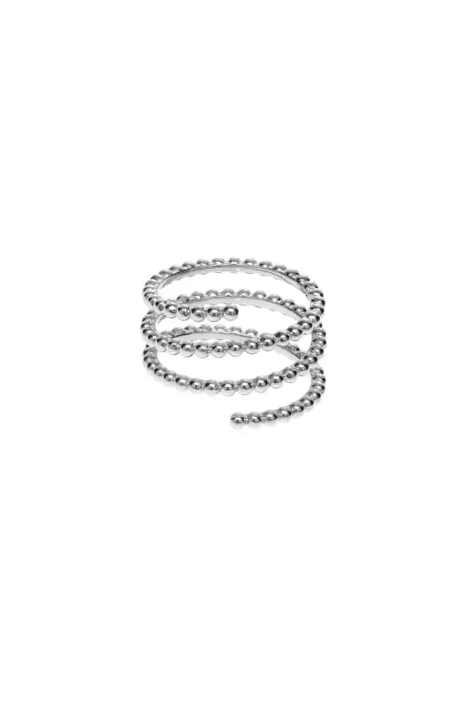 Rings Tetra Spiral Ring, white gold with modern design available now