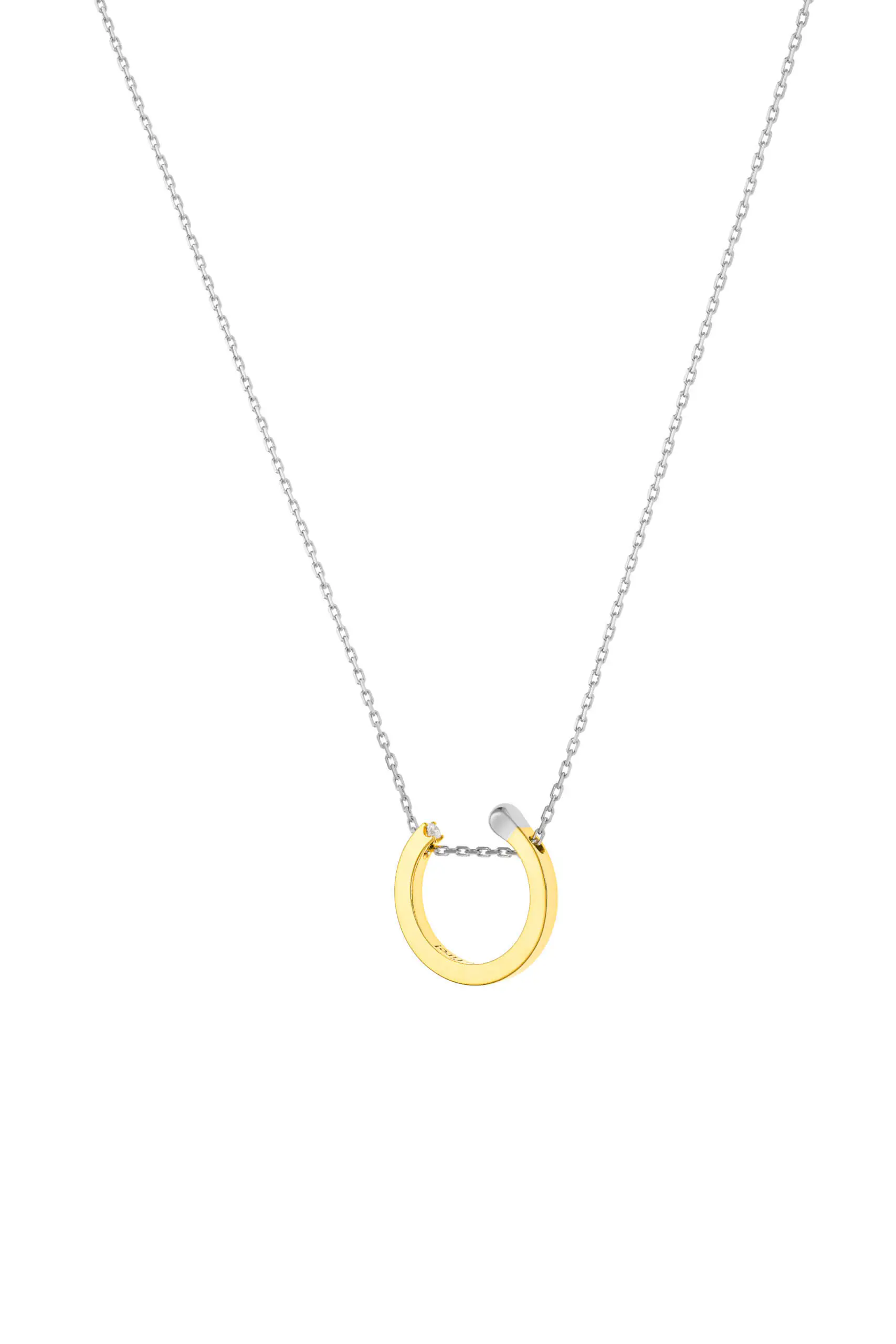 Necklaces Round Match Necklace, diamond, yellow gold with fast delivery from Guzema