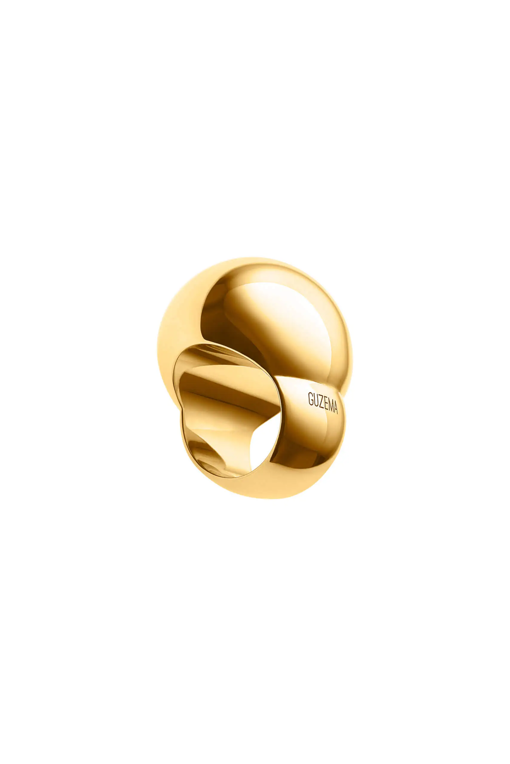 Rings Bold Sphere RIng, yellow gold with luxury craftsmanship from Guzema