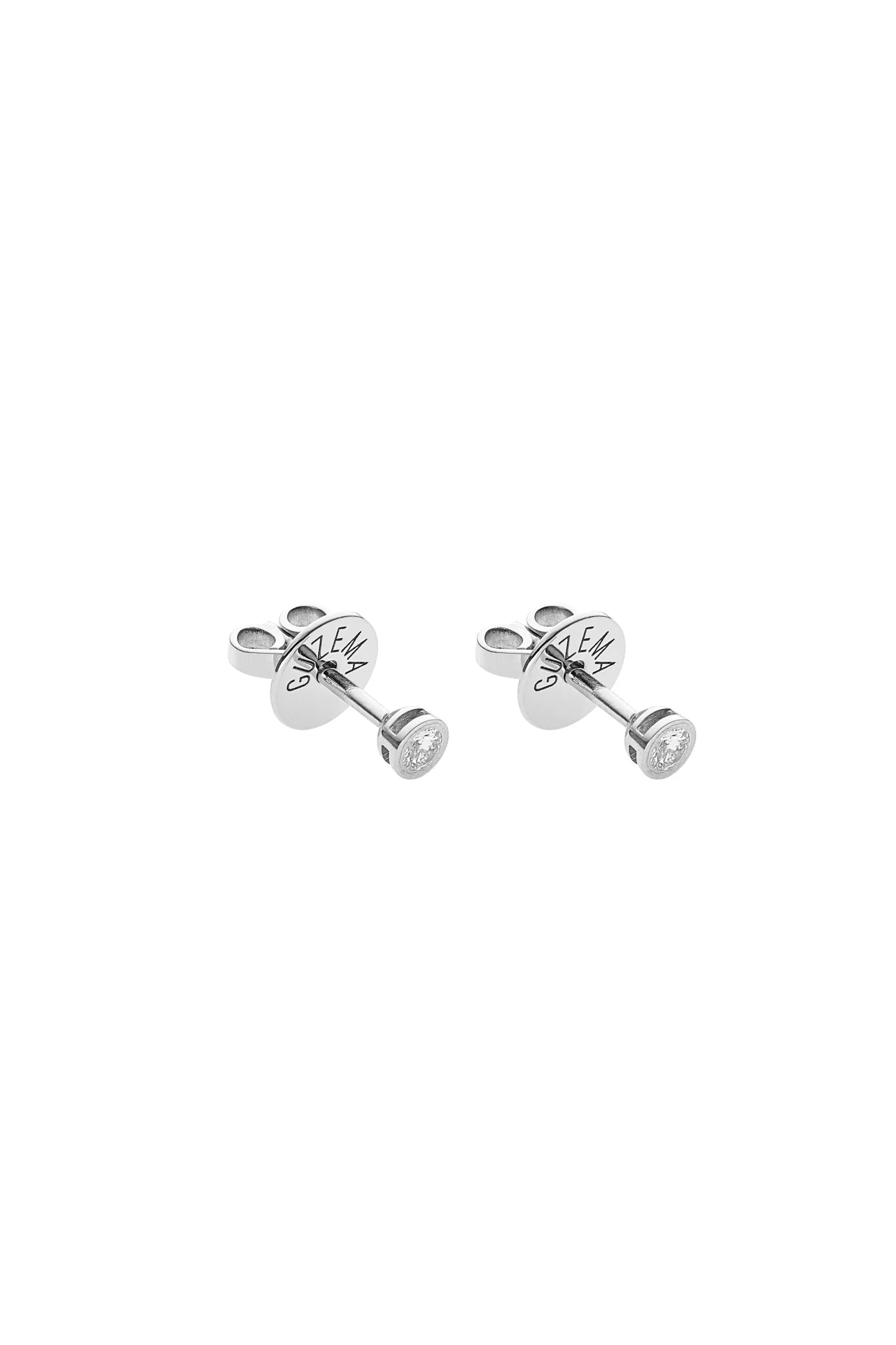 Earrings Mini Diamond Earrings, white gold with timeless design by Guzema