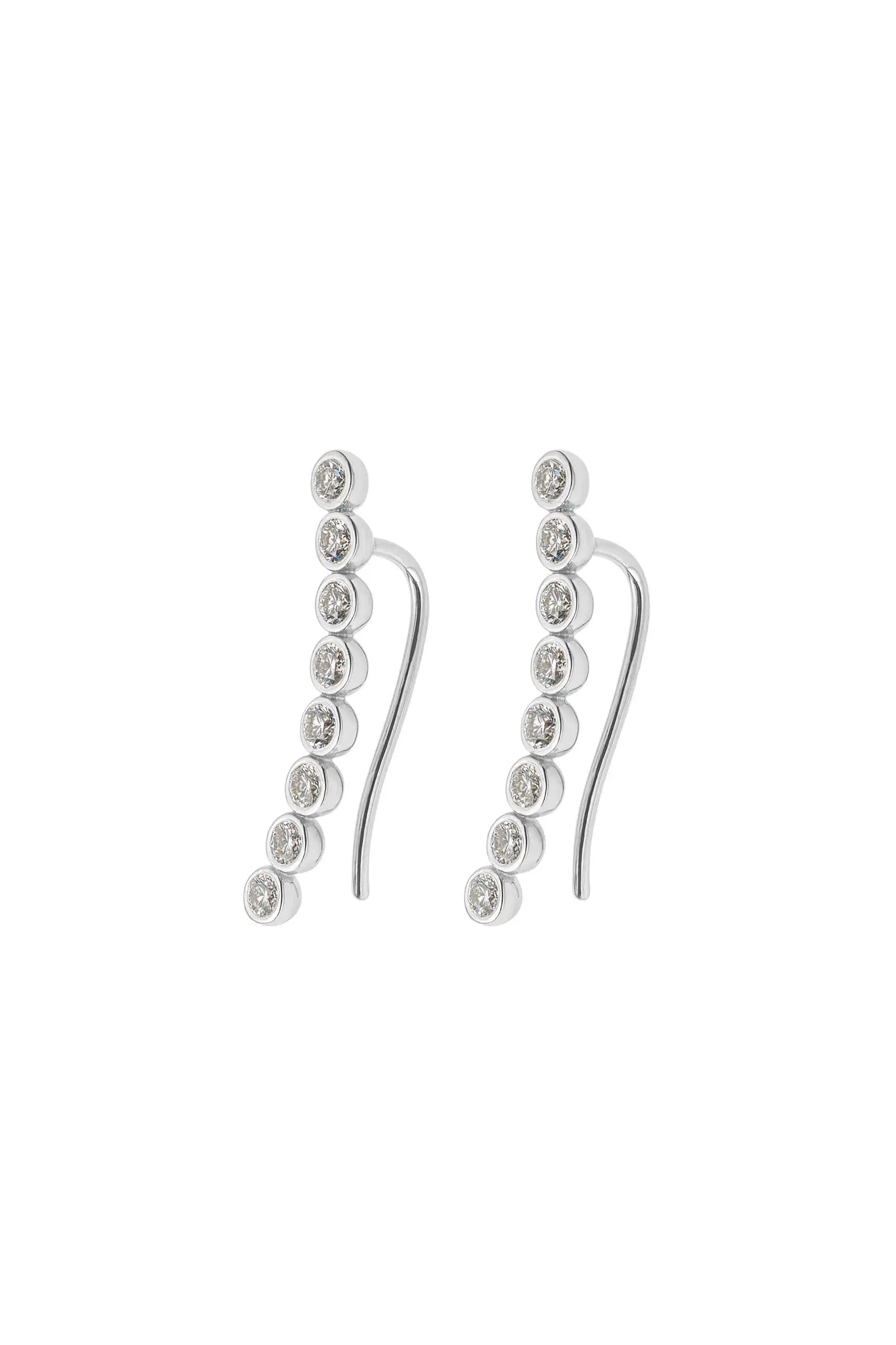 Earrings Diamond Arc earrings, white gold with timeless design by Guzema