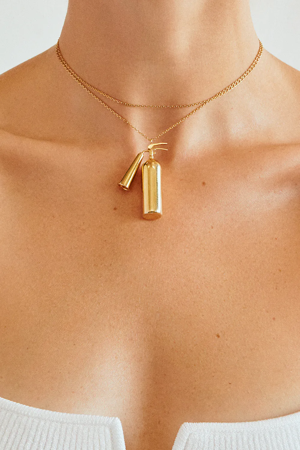 Exclusive Necklaces Bold Extinguisher Pendant, yellow gold from Guzema