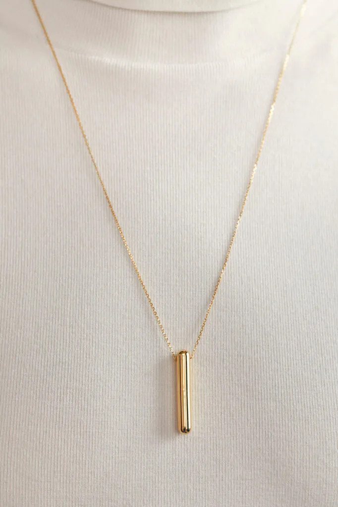 Necklaces Mini Capsule Necklace, yellow gold with fast delivery from Guzema