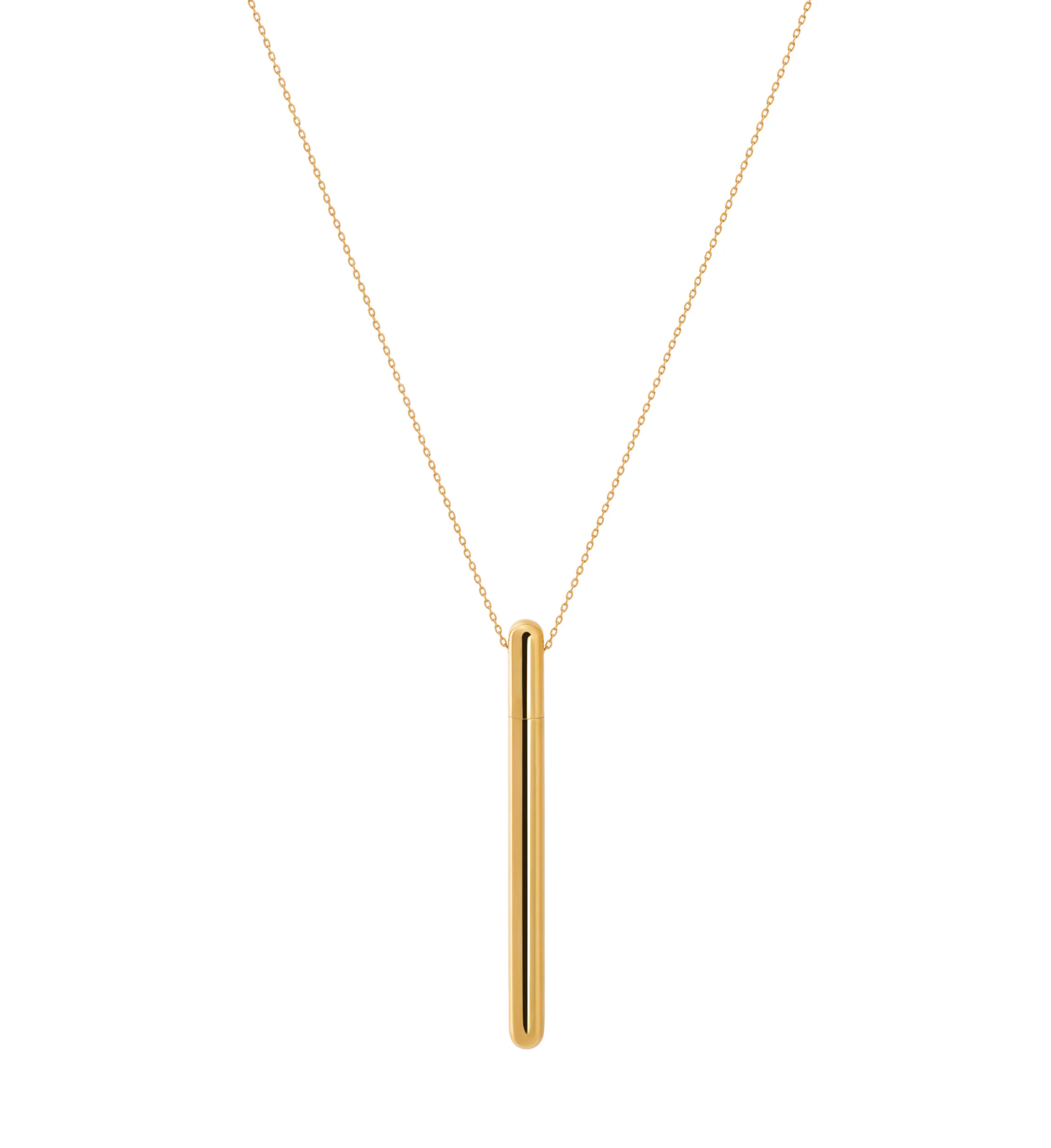 Bold Capsule Necklace, yellow gold