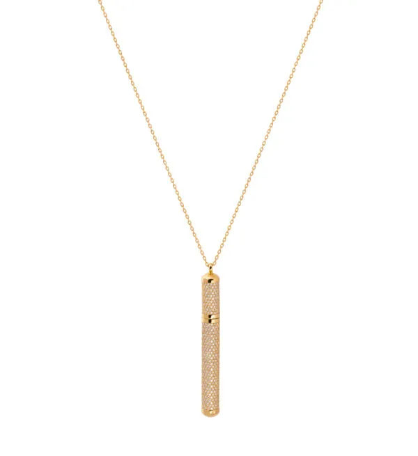 Custom Necklaces Capsule Necklace, diamonds, yellow gold for a luxurious style
