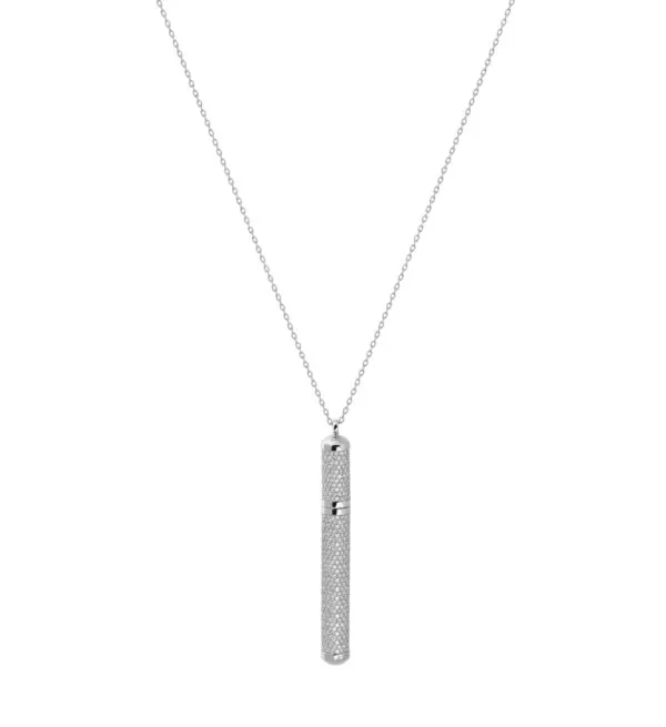 Custom Necklaces Capsule Necklace, diamonds, white gold for a luxurious style