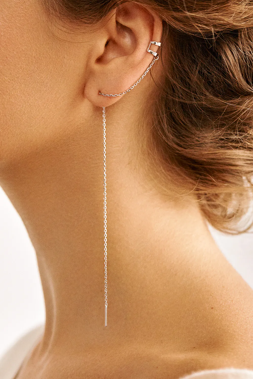 Cuffs Chain Cuff Earring, claspless, white gold available online with fast delivery