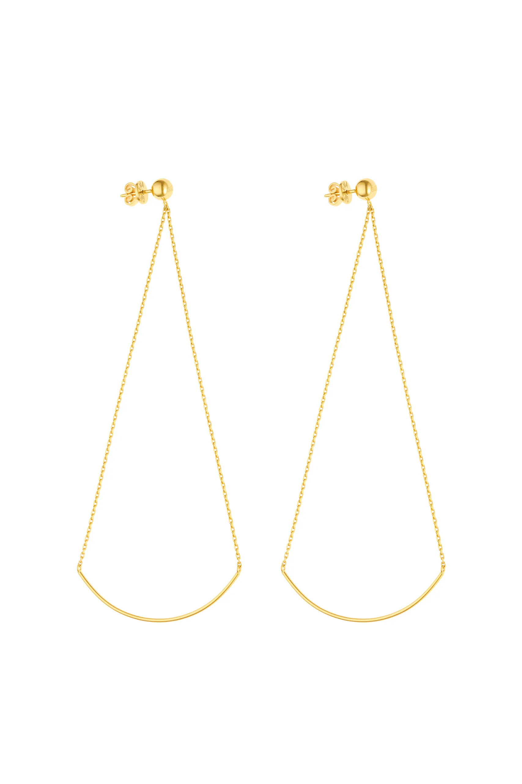 Earrings Arch earrings, yellow gold with timeless design by Guzema